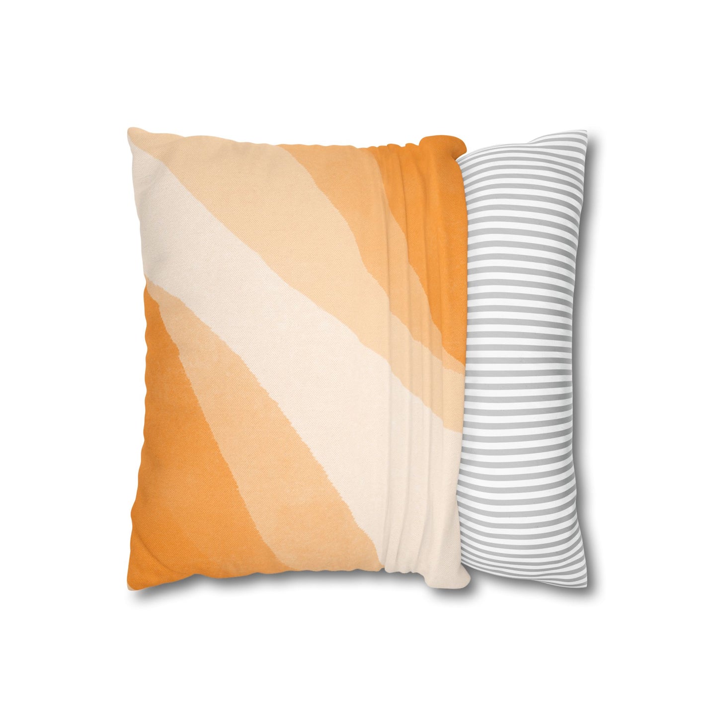 Orange Creamsicle Printed Square Pillow Cover (no insert) - Multiple Sizes (14"x14", 16"x16", 18"x18", 20"x20"), Includes zipper closure