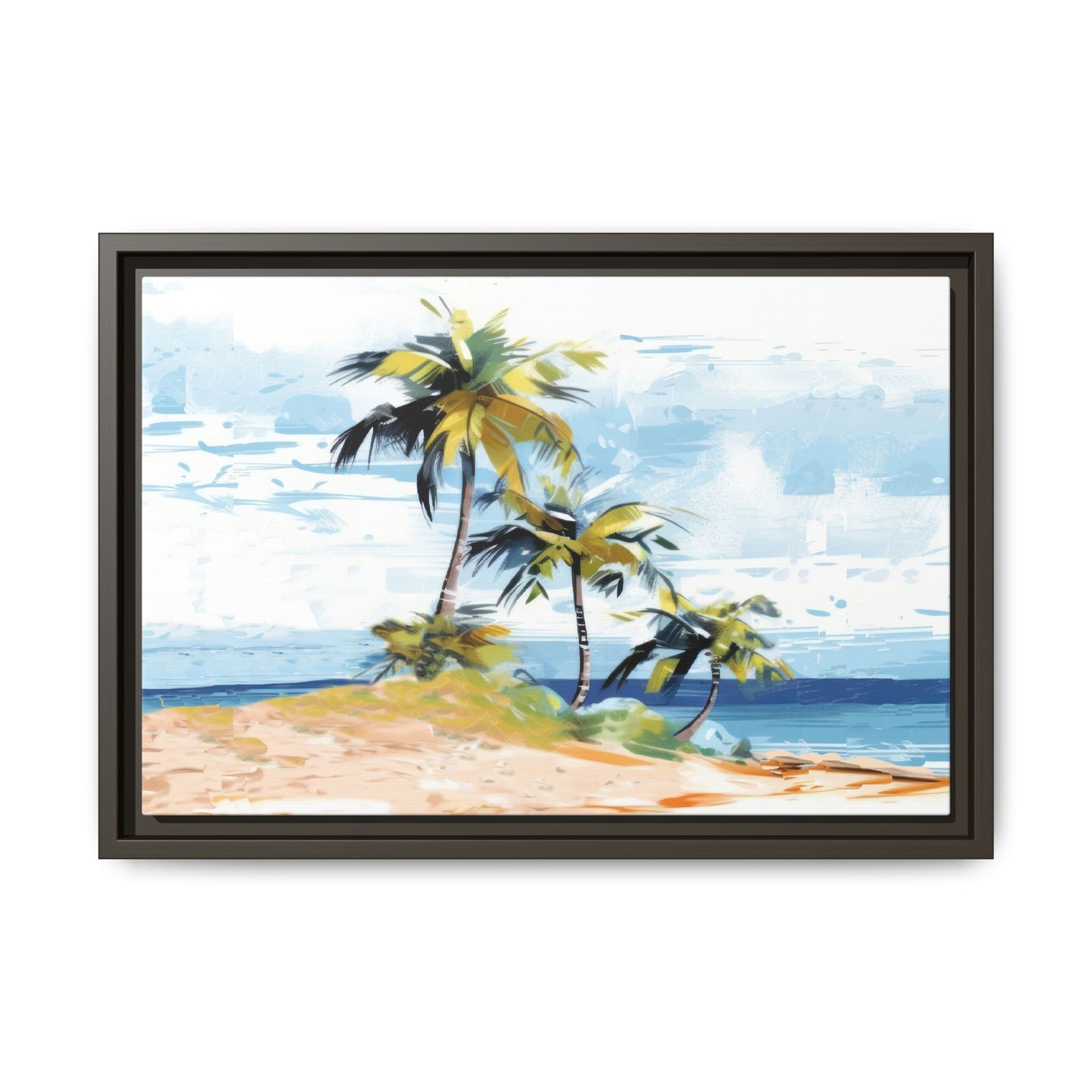 Tropical Retreat Framed Matte Canvas Art - Multiple Frame Colors & Size Options