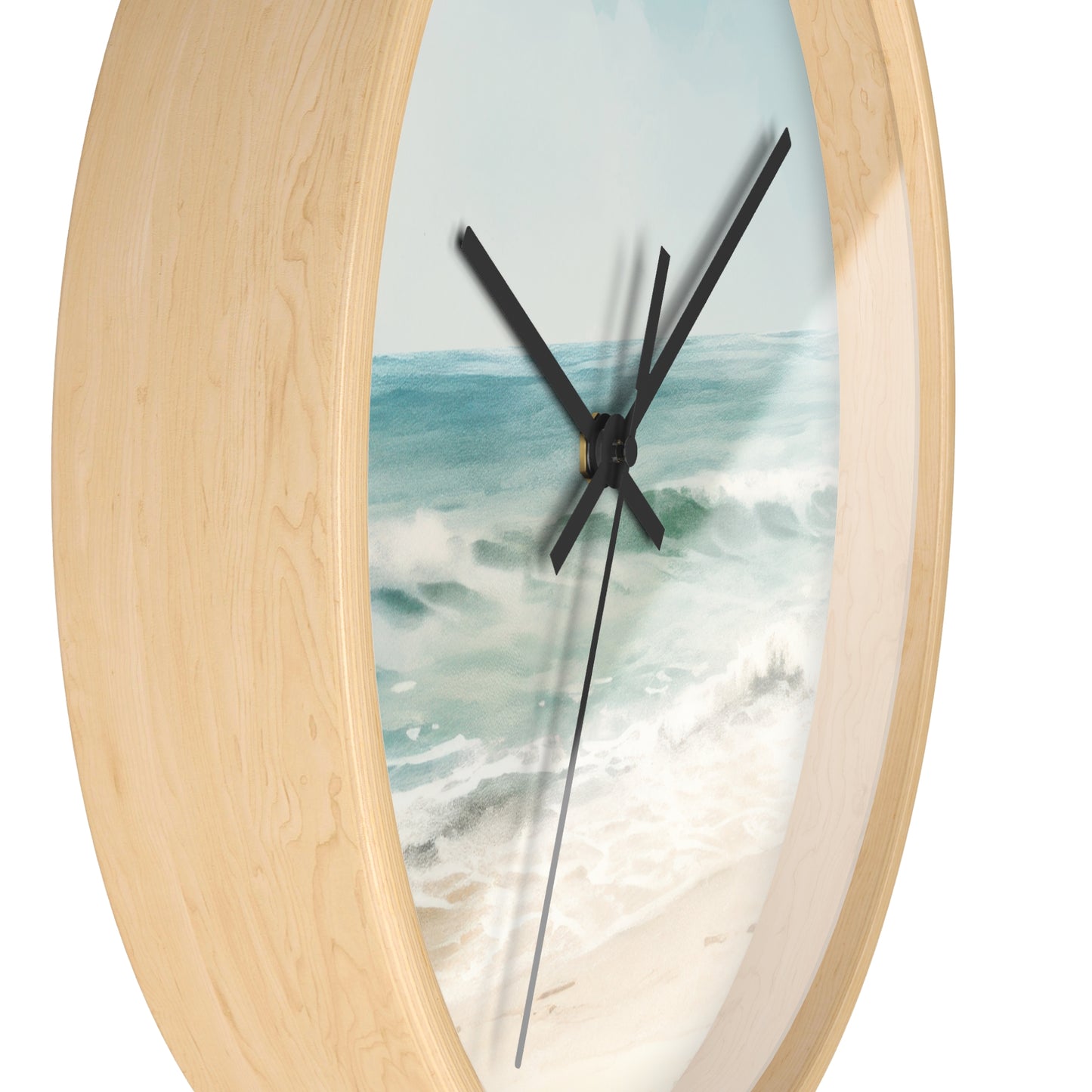 Ocean Breeze Wall Clock - Select from Black, White or Natural Wood Color