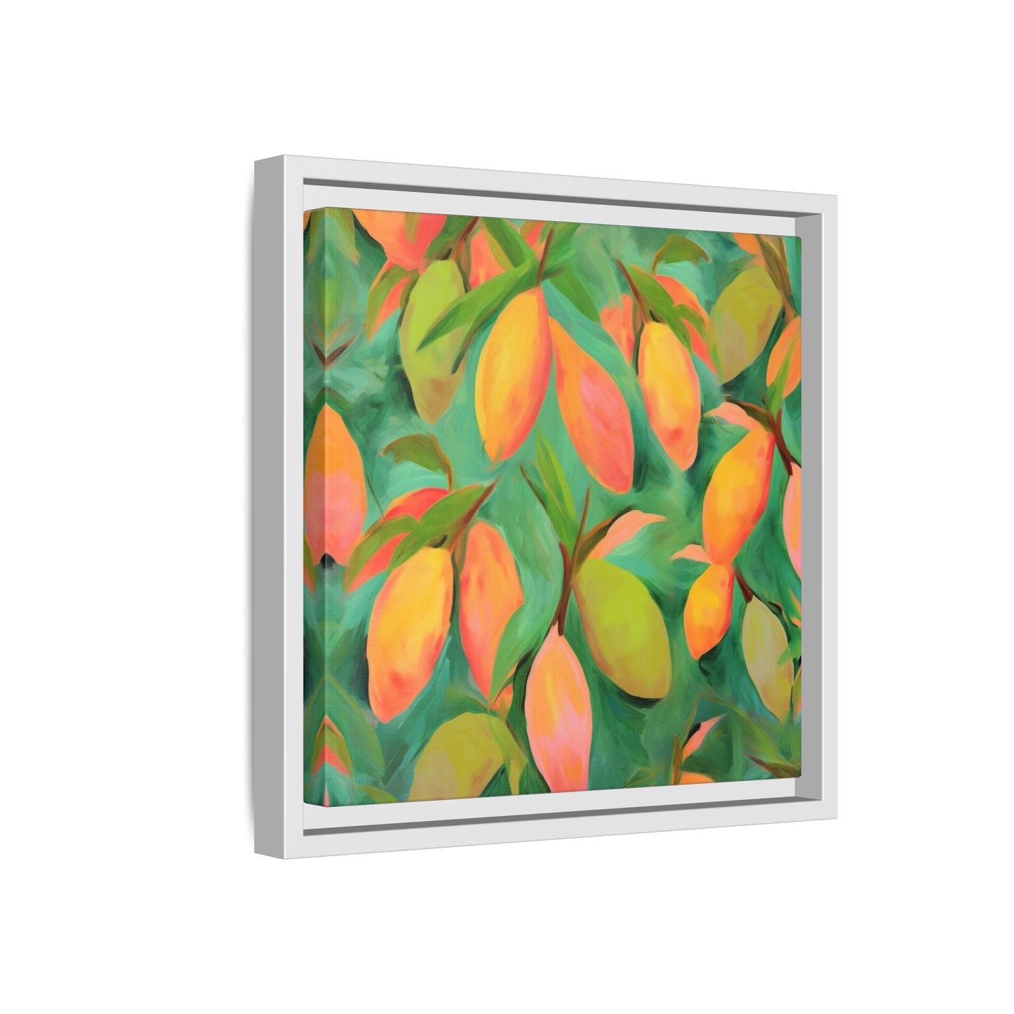 Mangoes Framed Matte Canvas Art - Multiple Frame Color & Size Options