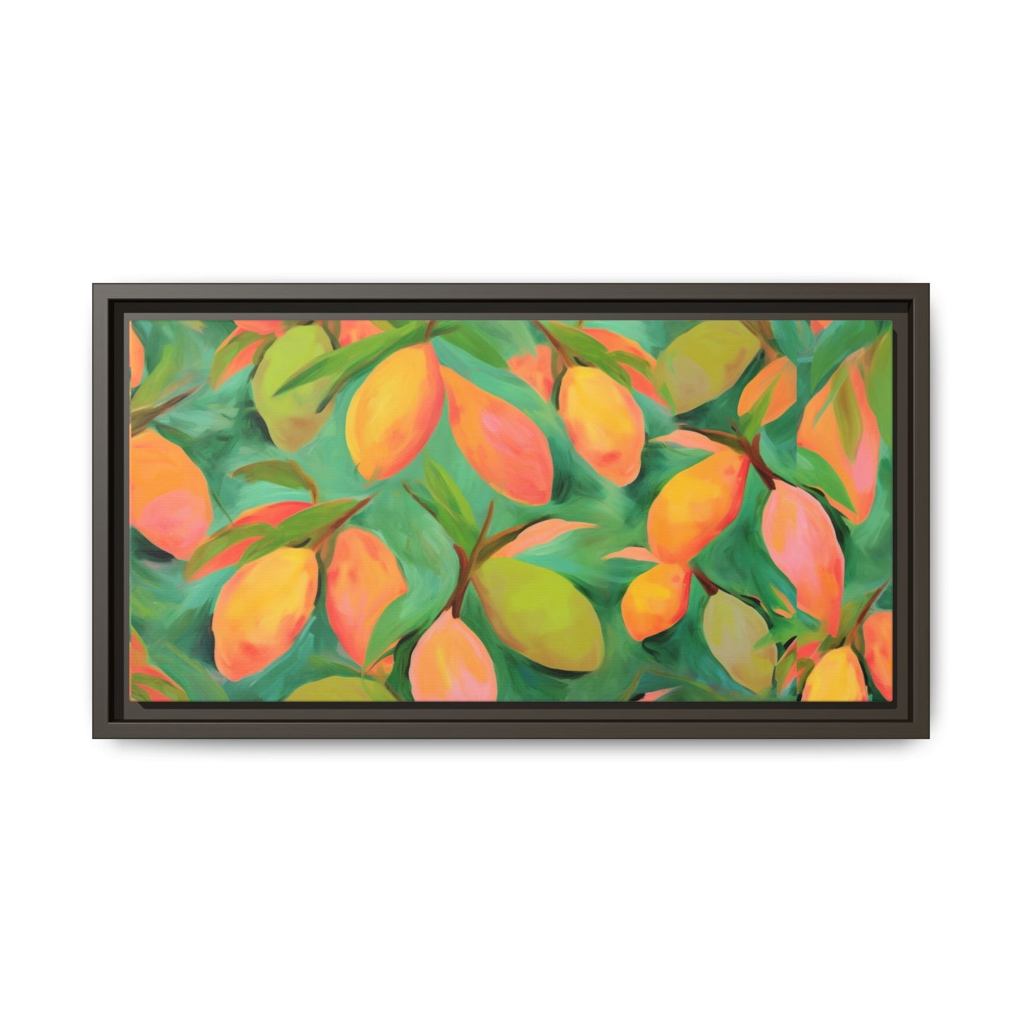 Mangoes Framed Matte Canvas Art - Multiple Frame Color & Size Options