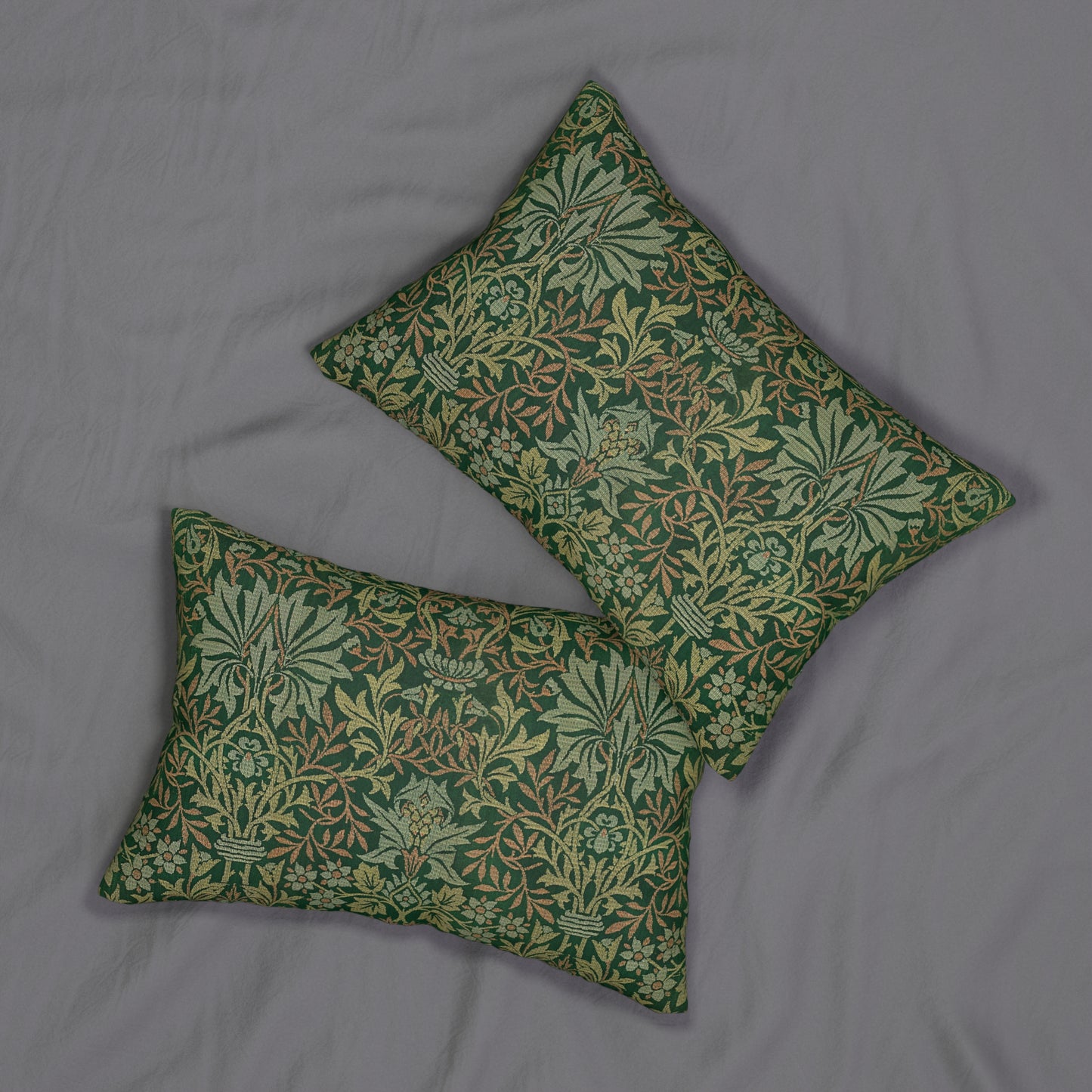 Flower Garden Printed Lumbar Pillow with Insert (20" x 14") - Includes insert and zipper closure