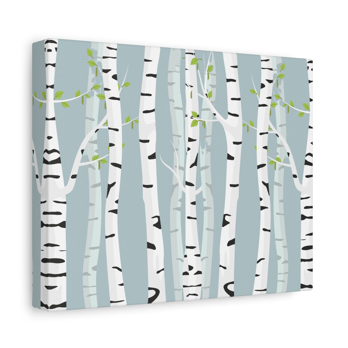White Birch Canvas Art Print - Multiple Sizing Options