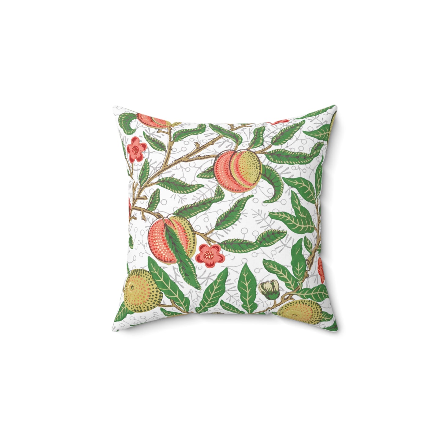 Lemon Verbena Printed Square Pillow Cover with Insert - Multiple Sizes (14"x14", 16"x16", 18"x18", 20"x20"), Includes insert and zipper closure