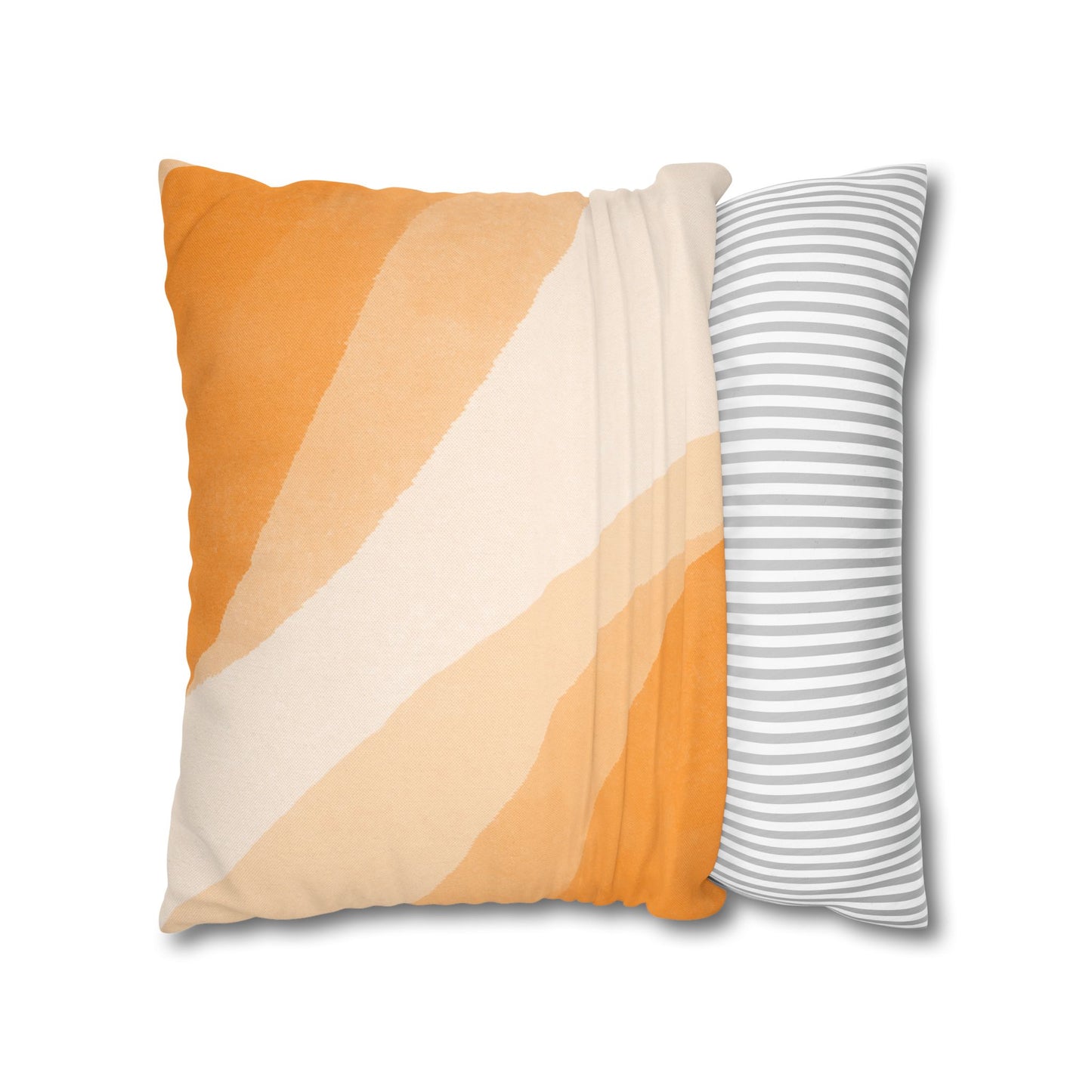Orange Creamsicle Printed Square Pillow Cover (no insert) - Multiple Sizes (14"x14", 16"x16", 18"x18", 20"x20"), Includes zipper closure
