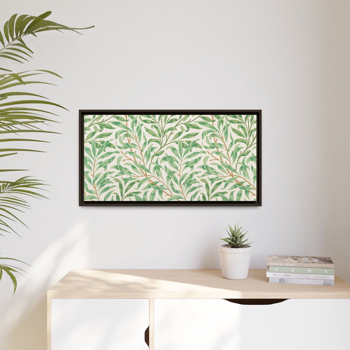 Willow Boughs Framed Matte Canvas Art - Multiple Frame Color & Size Options