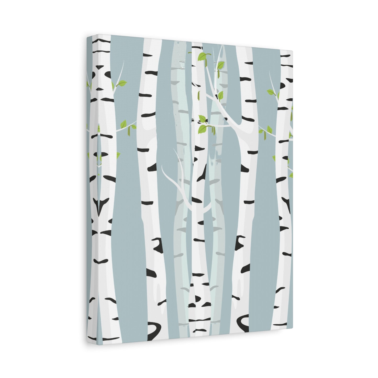 White Birch Canvas Art Print - Multiple Sizing Options