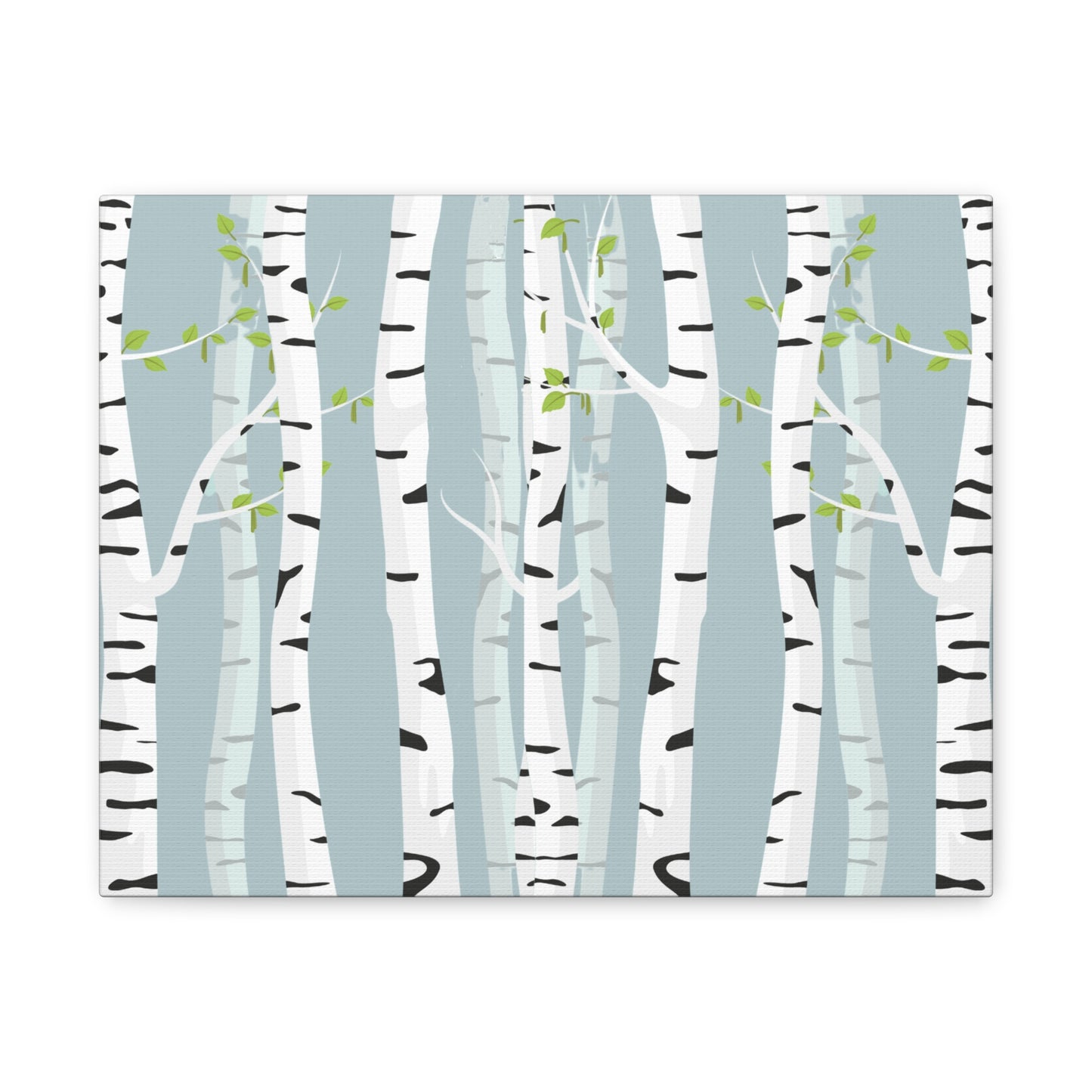 White Birch Canvas Art Print - Multiple Sizing Options