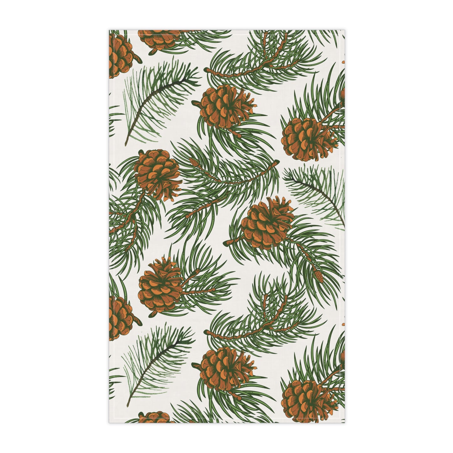 Needles & Cones Printed Tea Towels - 100% Cotton Twill, 18" x 30"