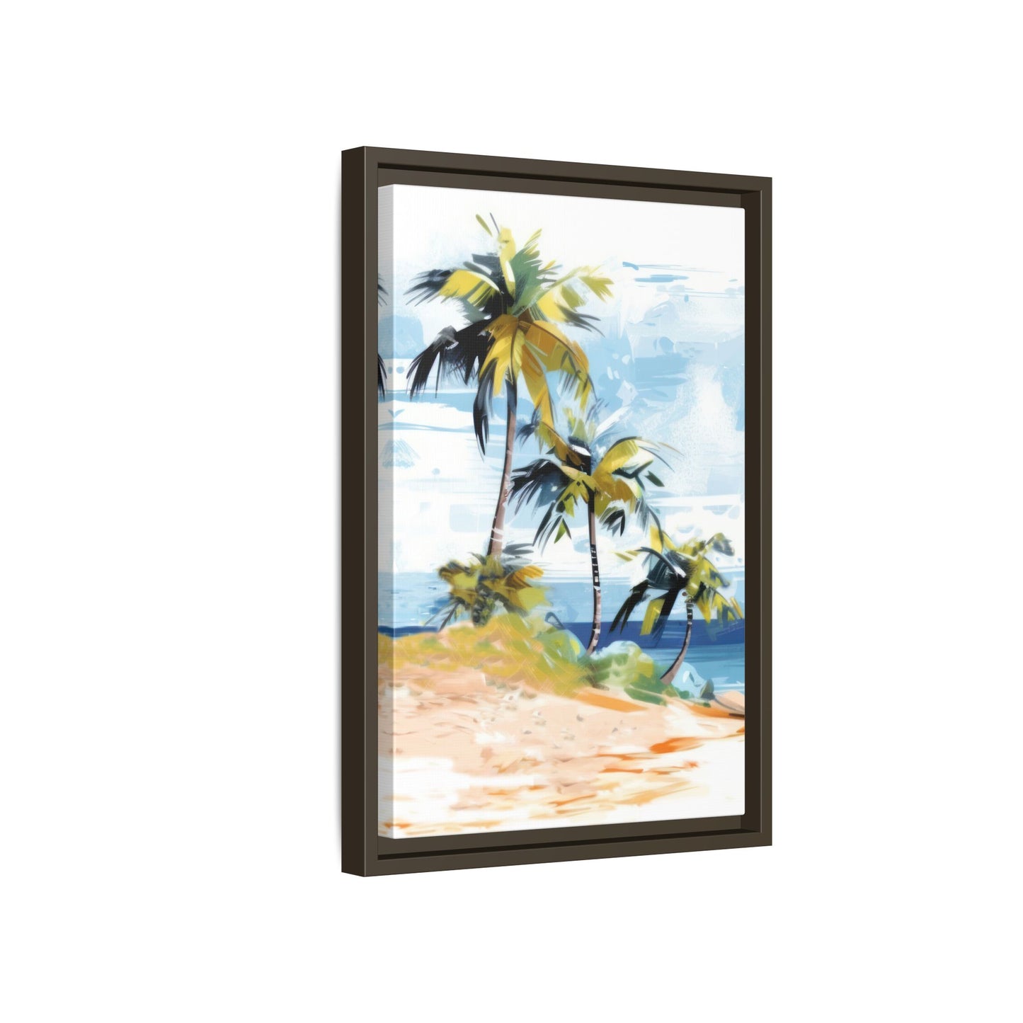Tropical Retreat Framed Matte Canvas Art - Multiple Frame Colors & Size Options