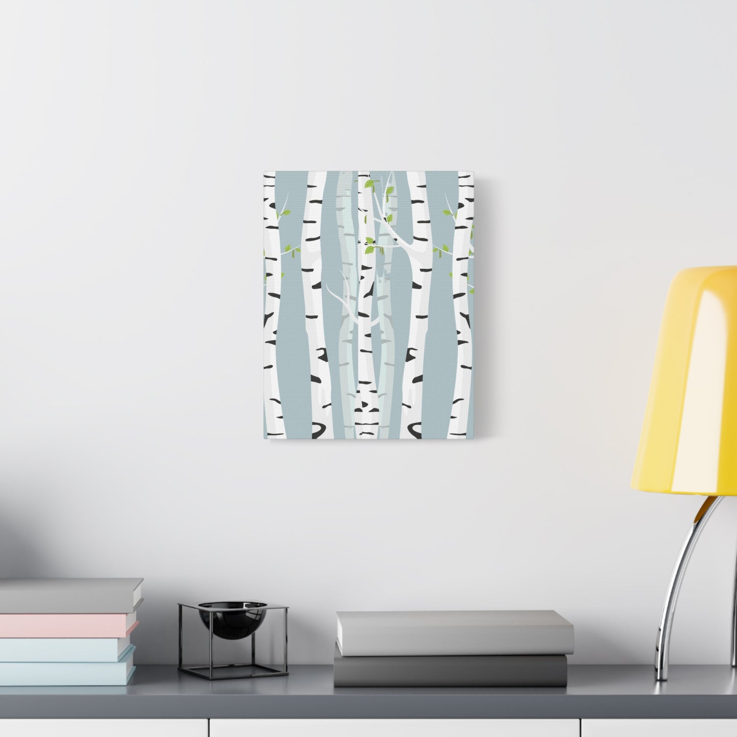 White Birch Canvas Art Print - Multiple Sizing Options