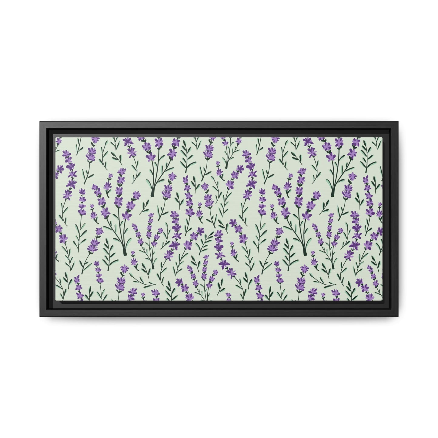 Lavender Sage Framed Matte Canvas Art - Multiple Frame Color & Size Options