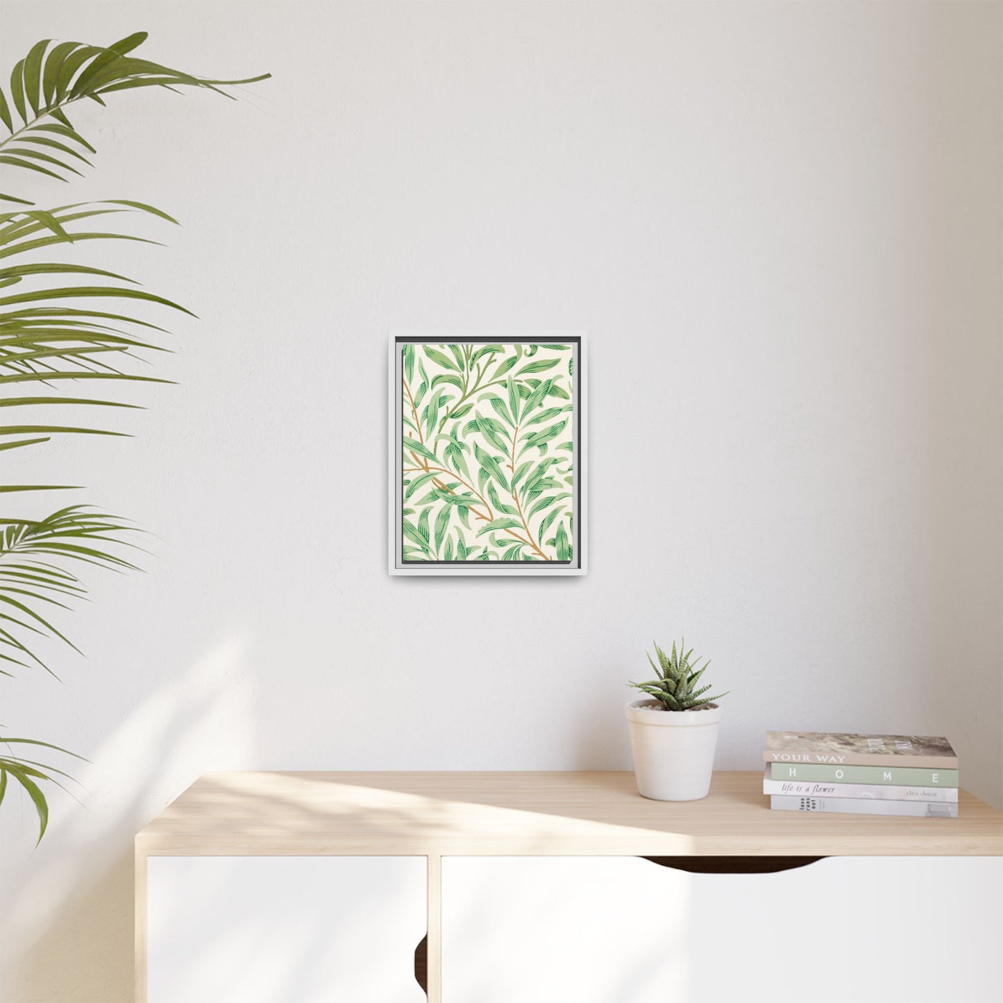 Willow Boughs Framed Matte Canvas Art - Multiple Frame Color & Size Options