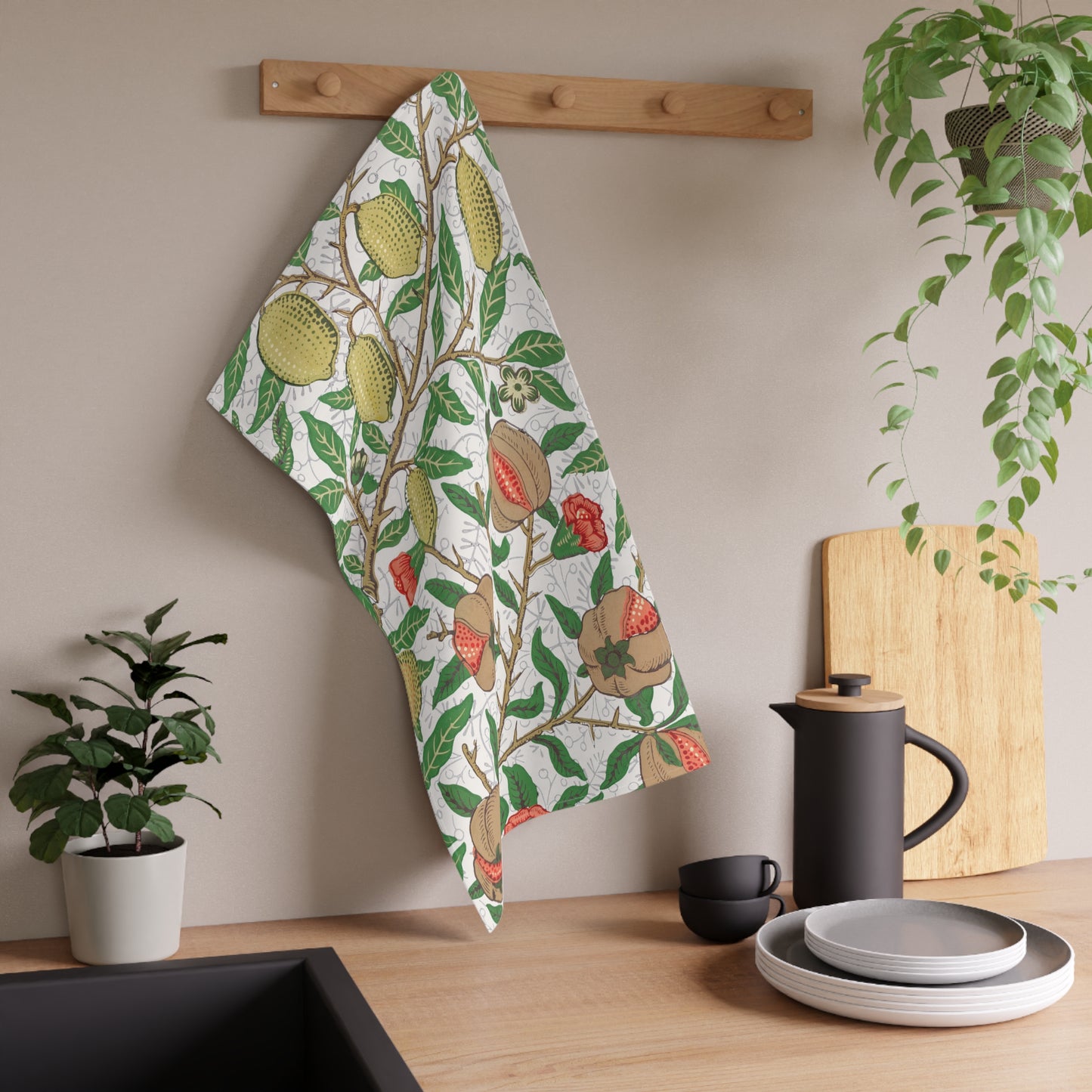 Lemon Verbena Printed Tea Towels - 100% Cotton Twill, 18" x 30"