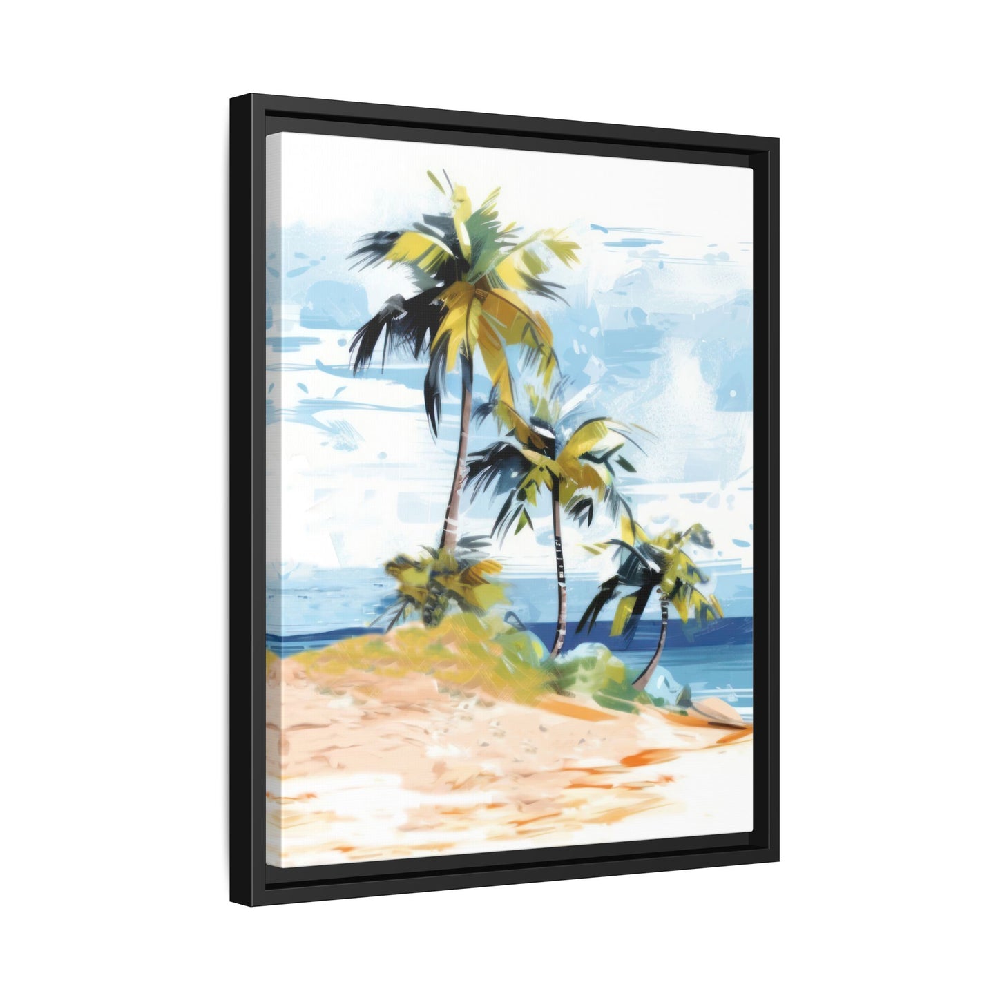 Tropical Retreat Framed Matte Canvas Art - Multiple Frame Colors & Size Options