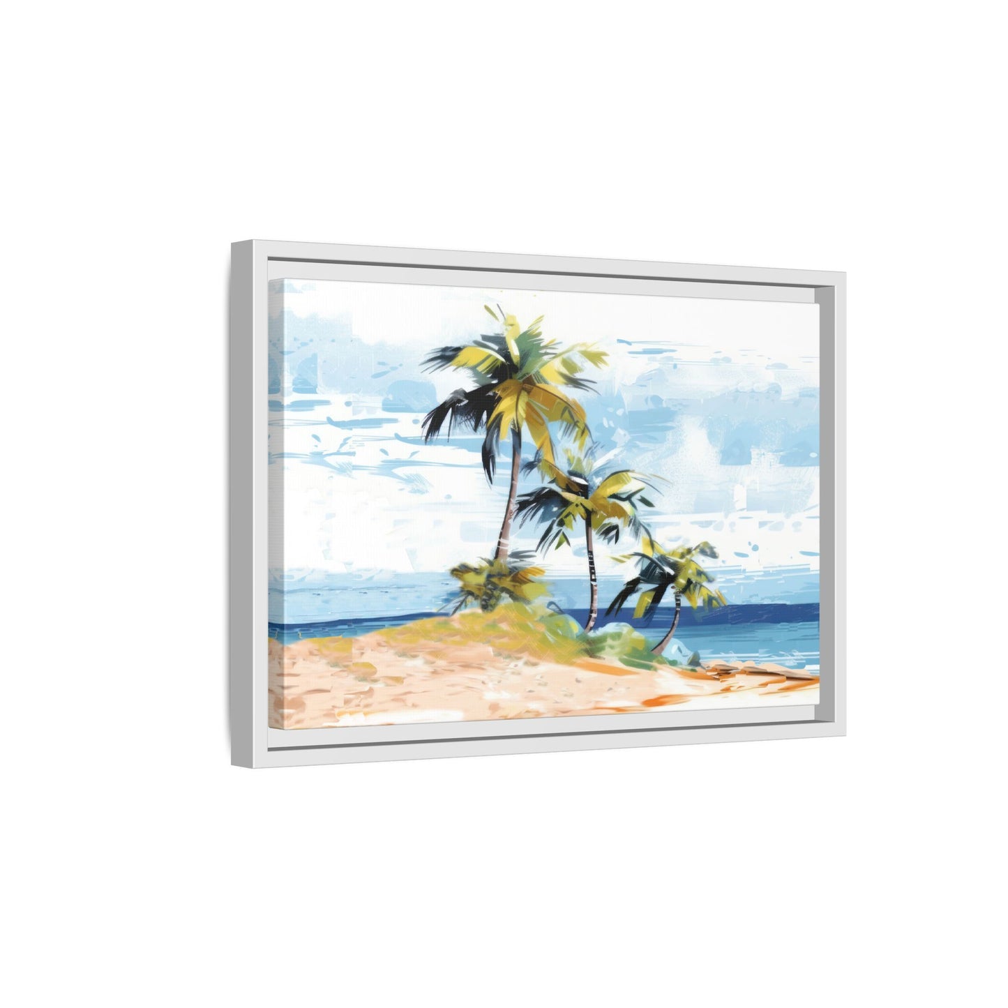 Tropical Retreat Framed Matte Canvas Art - Multiple Frame Colors & Size Options