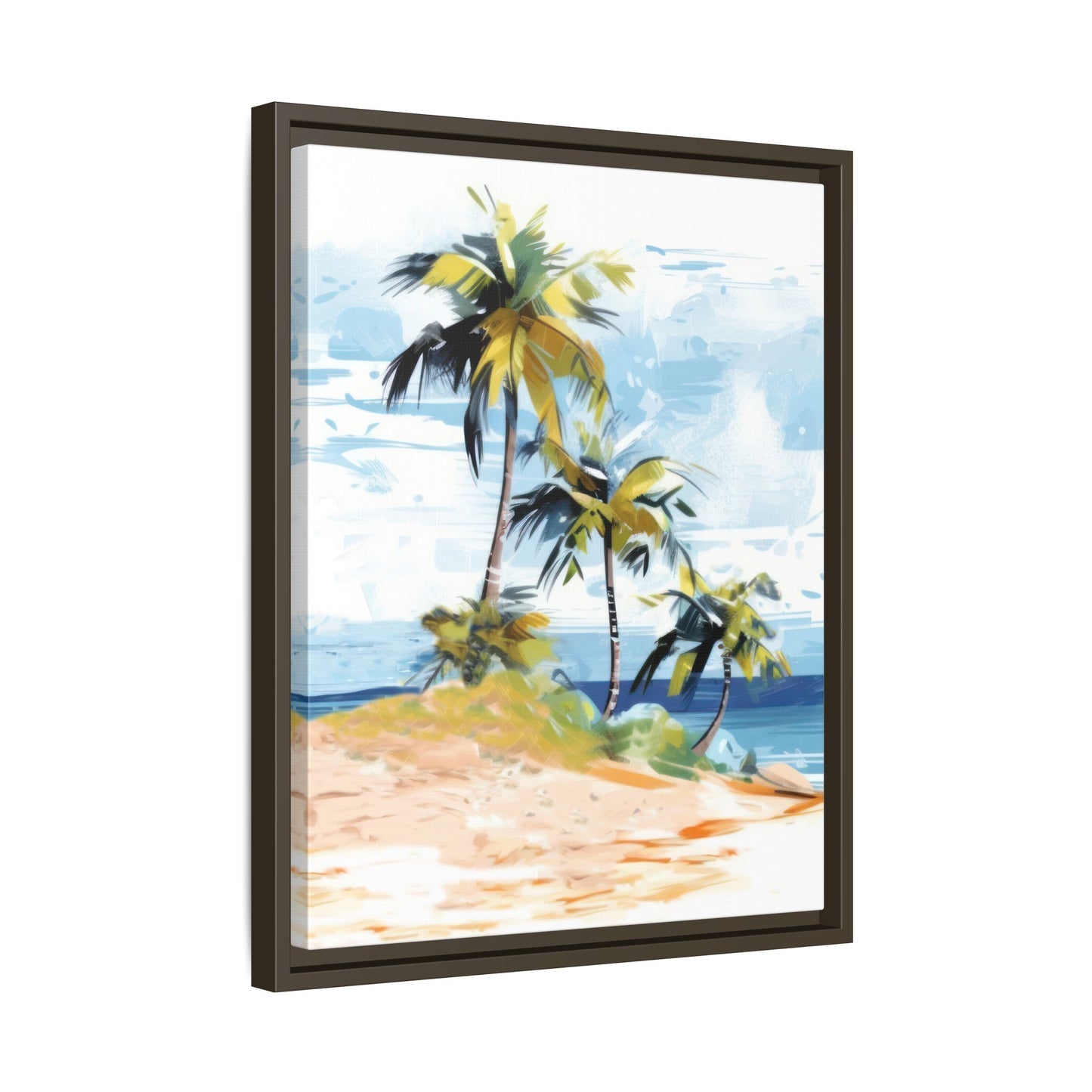 Tropical Retreat Framed Matte Canvas Art - Multiple Frame Colors & Size Options