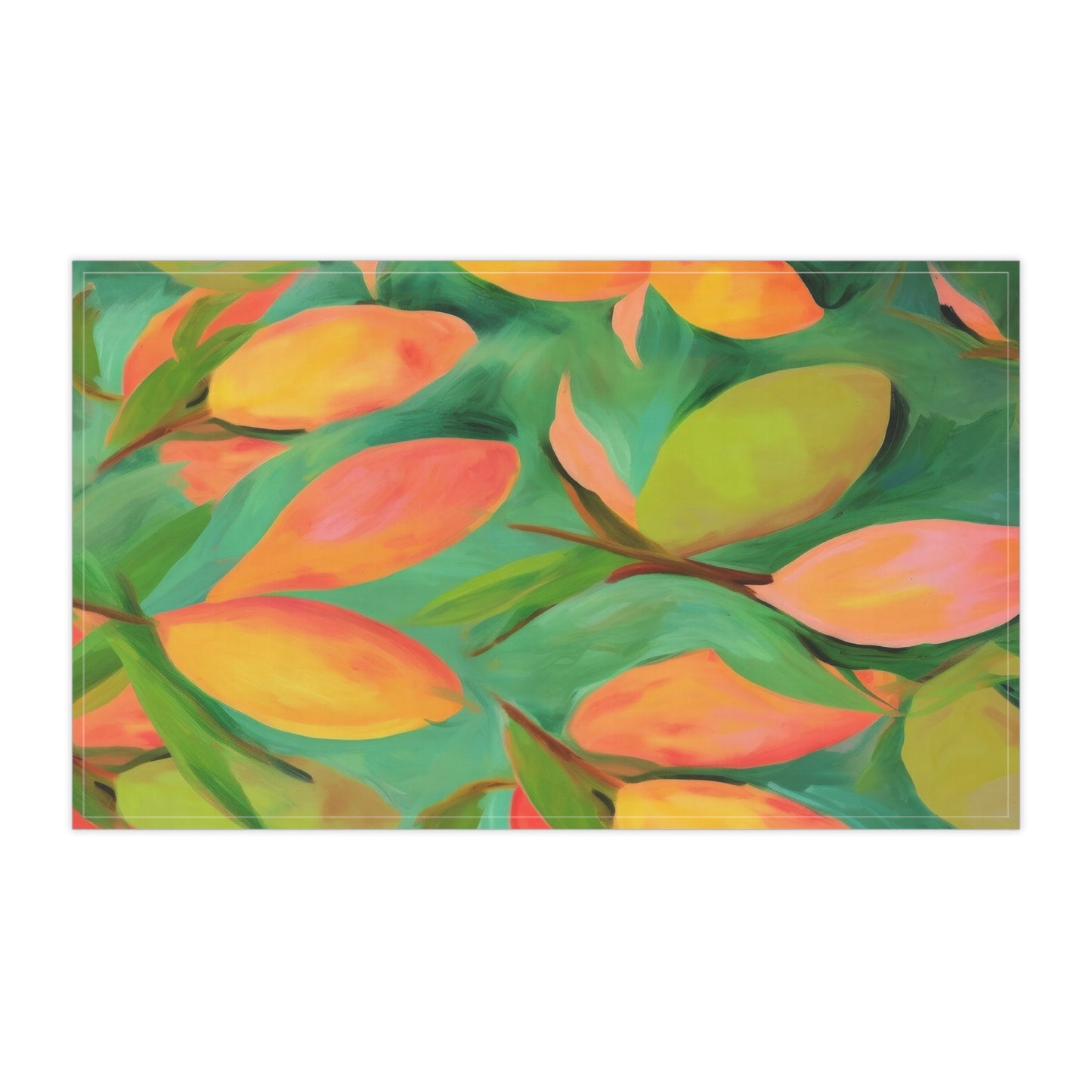 Mangoes Printed Tea Towels - 100% Cotton Twill, 18" x 30"