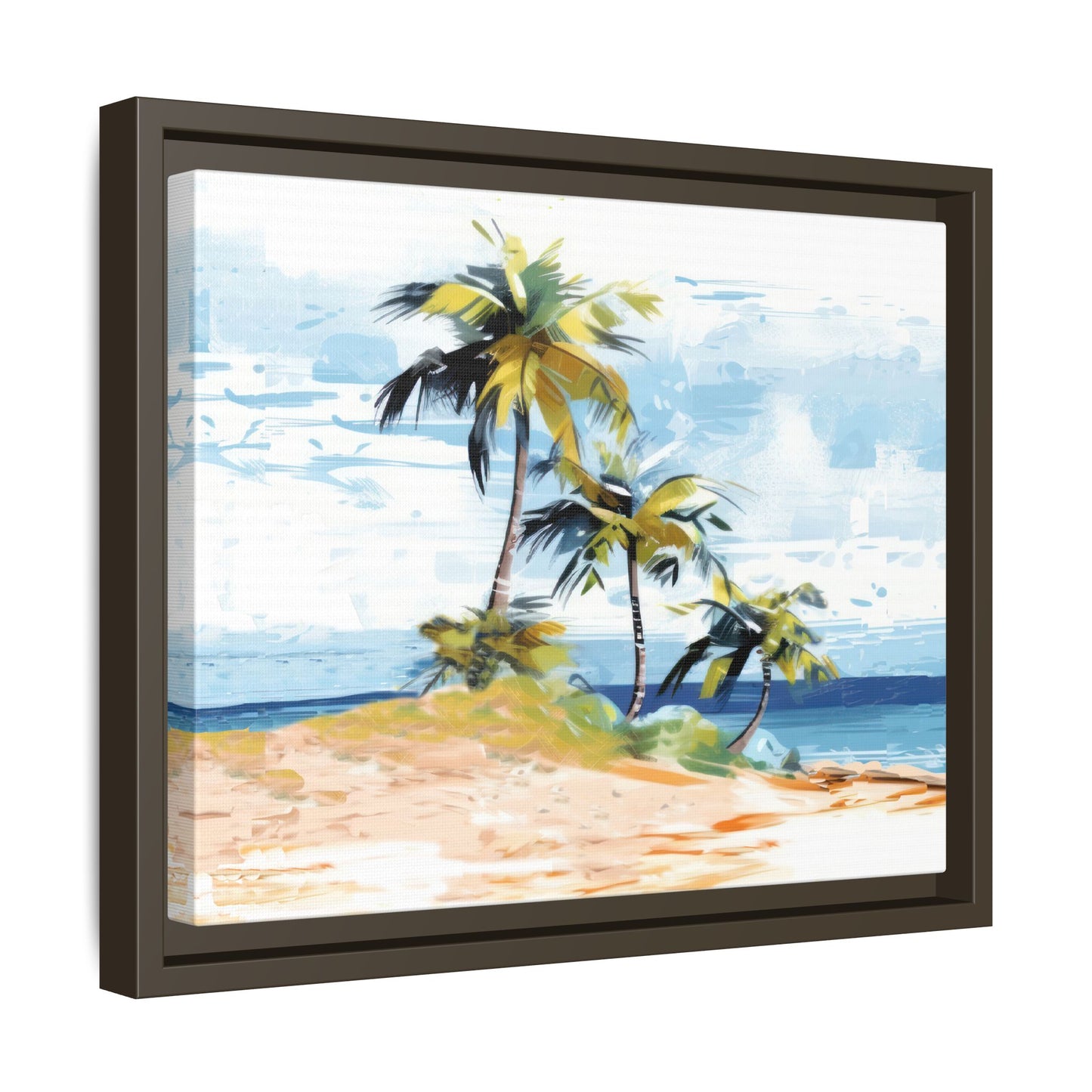 Tropical Retreat Framed Matte Canvas Art - Multiple Frame Colors & Size Options