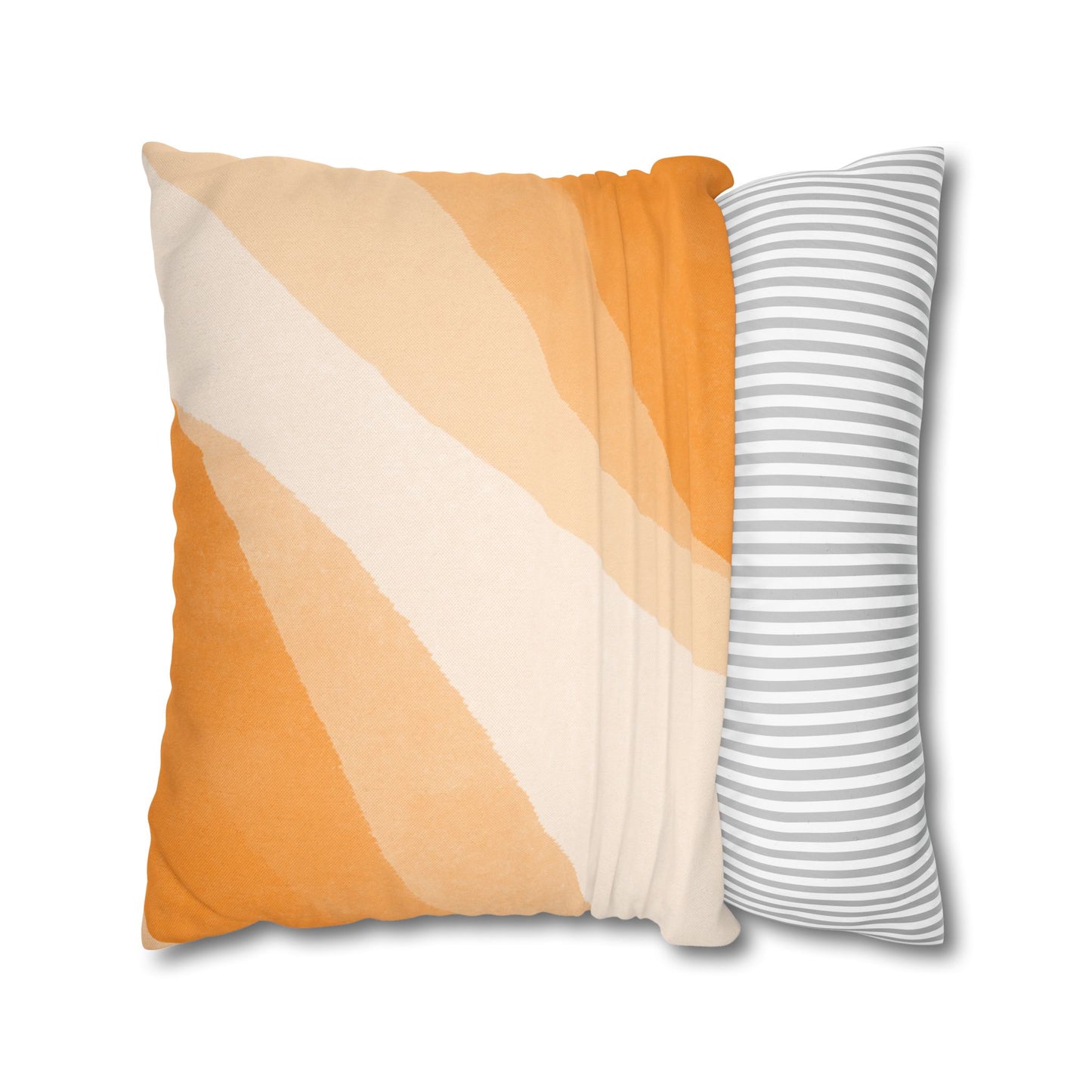 Orange Creamsicle Printed Square Pillow Cover (no insert) - Multiple Sizes (14"x14", 16"x16", 18"x18", 20"x20"), Includes zipper closure