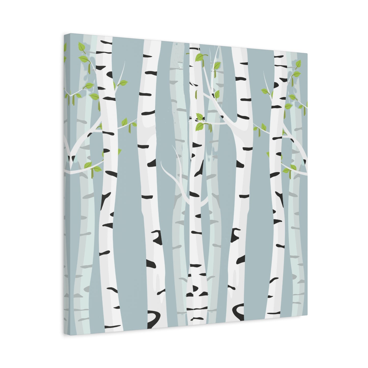 White Birch Canvas Art Print - Multiple Sizing Options