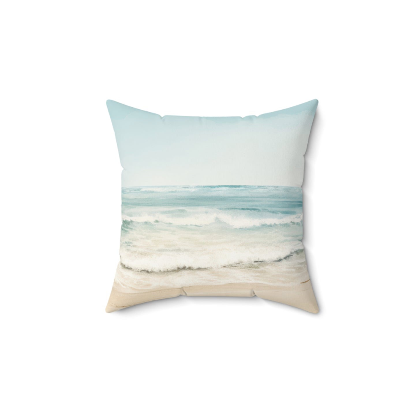 Ocean Breeze Printed Square Pillow Cover with Insert - Multiple Sizes (14"x14", 16"x16", 18"x18", 20"x20"), Includes insert and zipper closure
