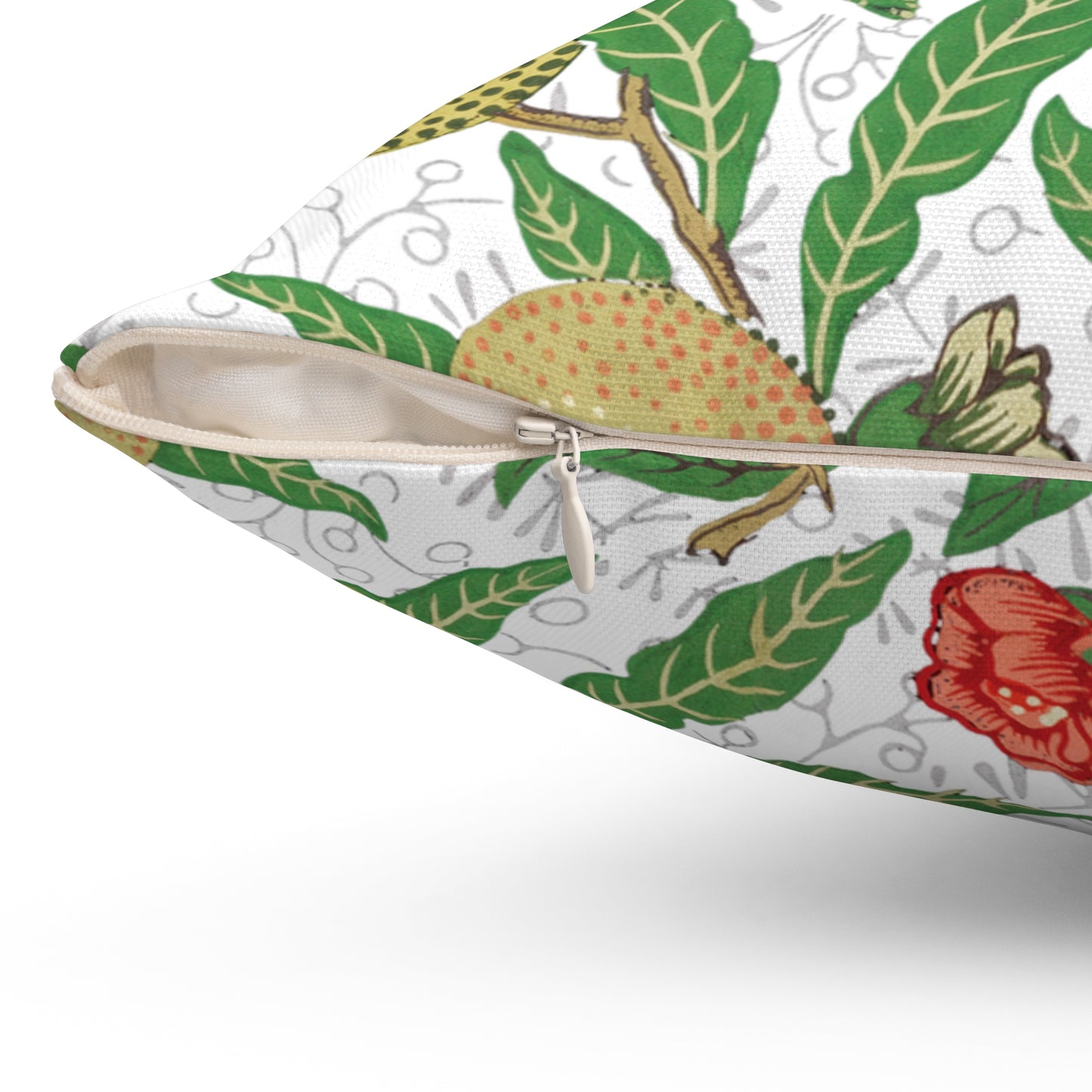 Lemon Verbena Printed Square Pillow Cover with Insert - Multiple Sizes (14"x14", 16"x16", 18"x18", 20"x20"), Includes insert and zipper closure