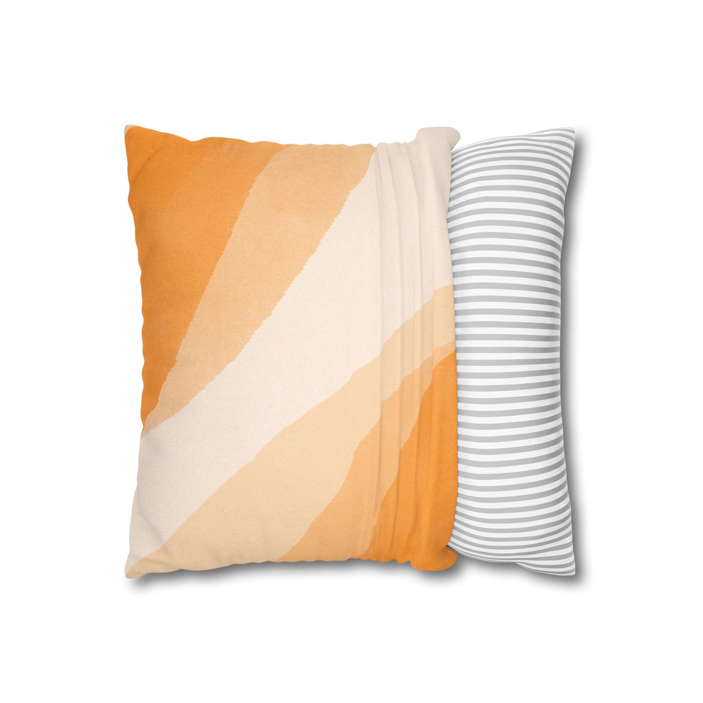 Orange Creamsicle Printed Square Pillow Cover (no insert) - Multiple Sizes (14"x14", 16"x16", 18"x18", 20"x20"), Includes zipper closure