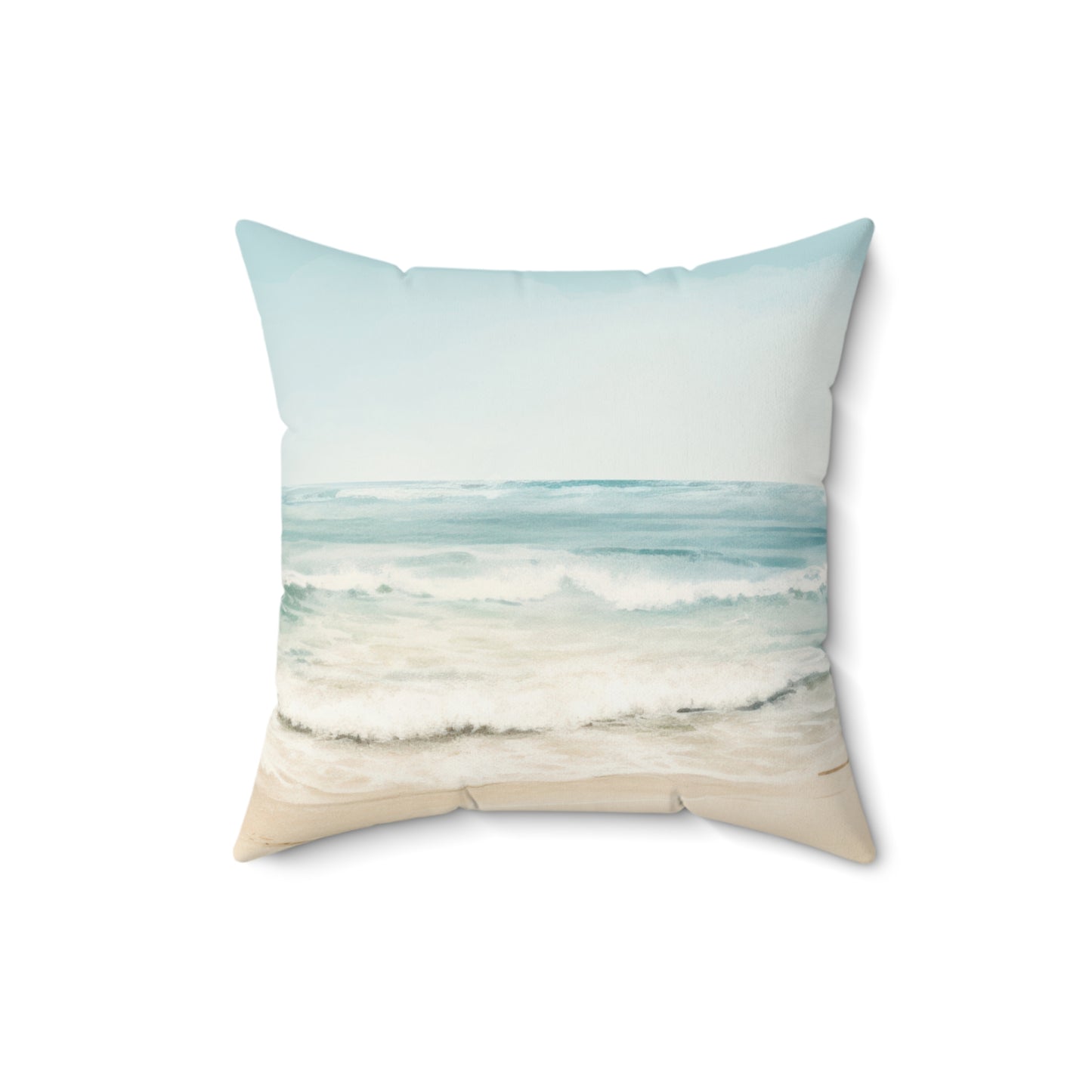 Ocean Breeze Printed Square Pillow Cover with Insert - Multiple Sizes (14"x14", 16"x16", 18"x18", 20"x20"), Includes insert and zipper closure