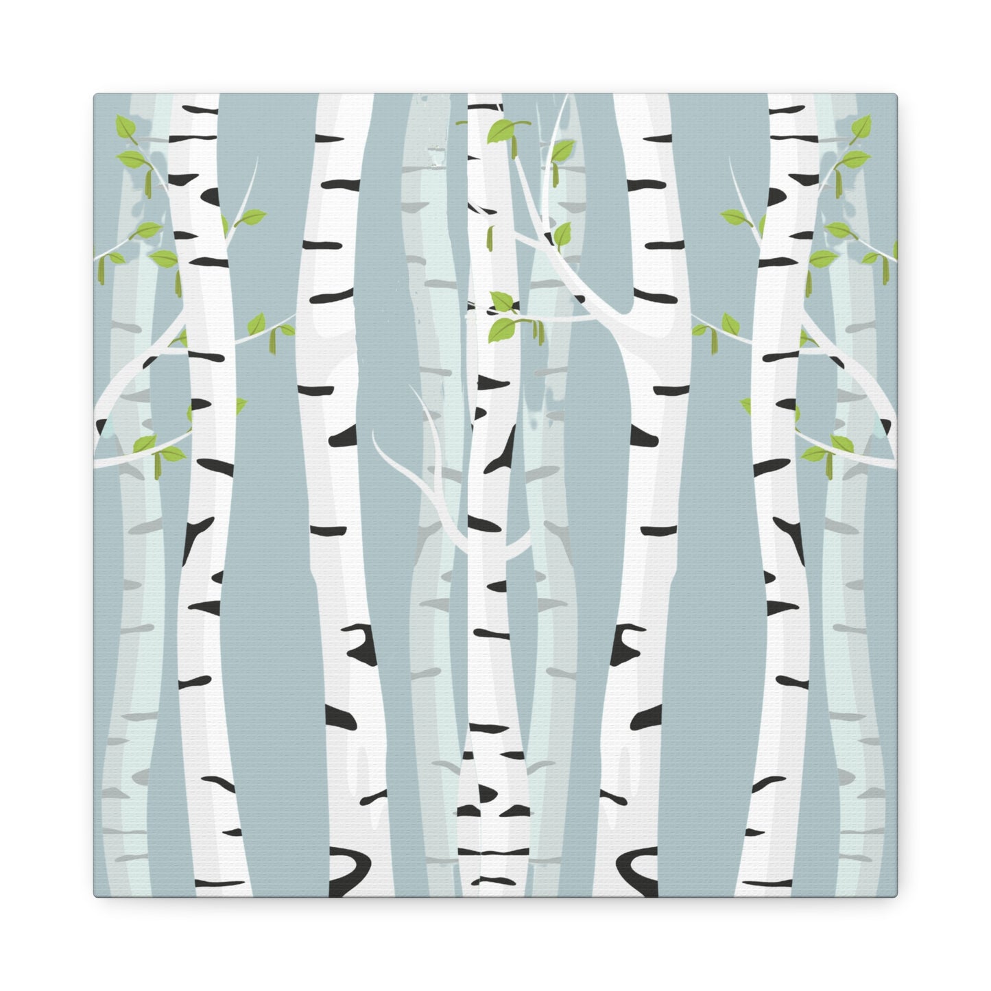 White Birch Canvas Art Print - Multiple Sizing Options