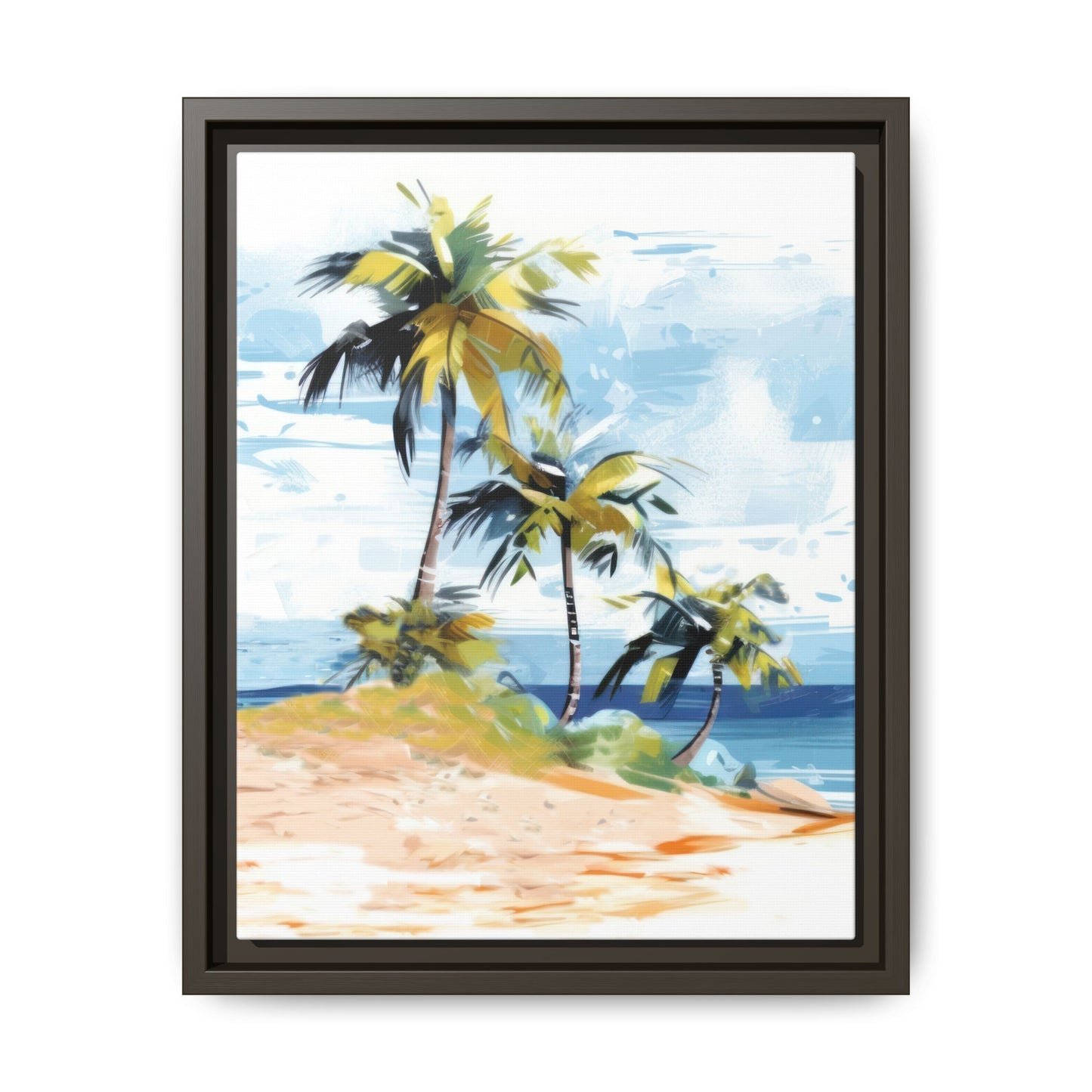 Tropical Retreat Framed Matte Canvas Art - Multiple Frame Colors & Size Options