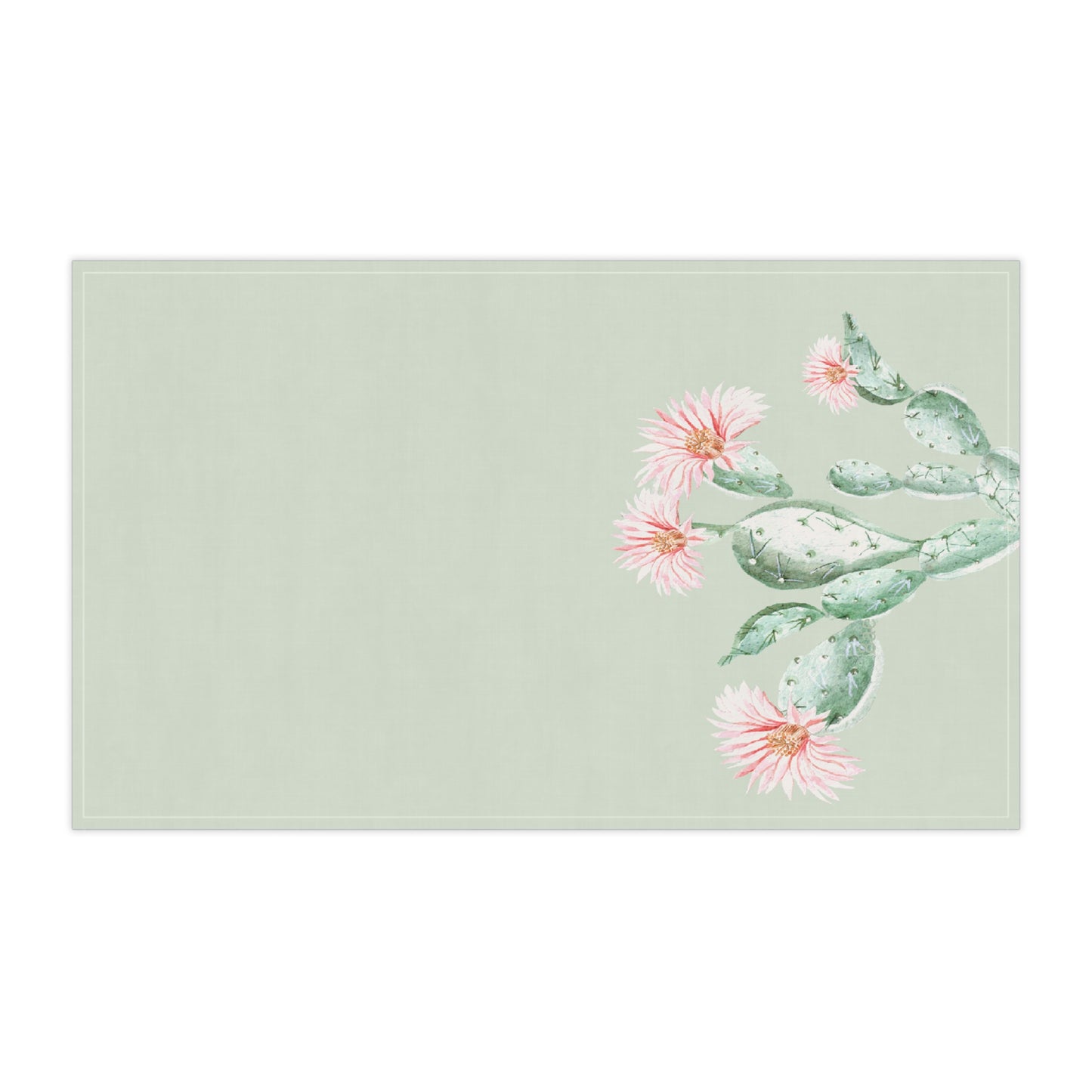 Cactus Flower Printed Tea Towels - 100% Cotton Twill, 18" x 30"