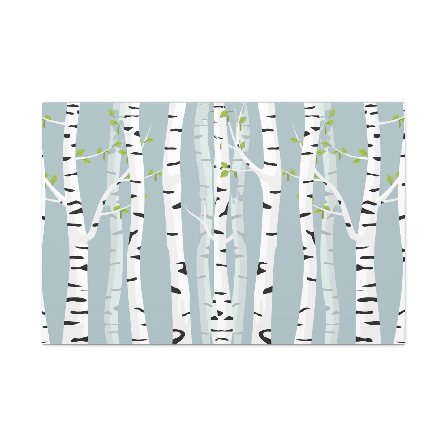 White Birch Canvas Art Print - Multiple Sizing Options
