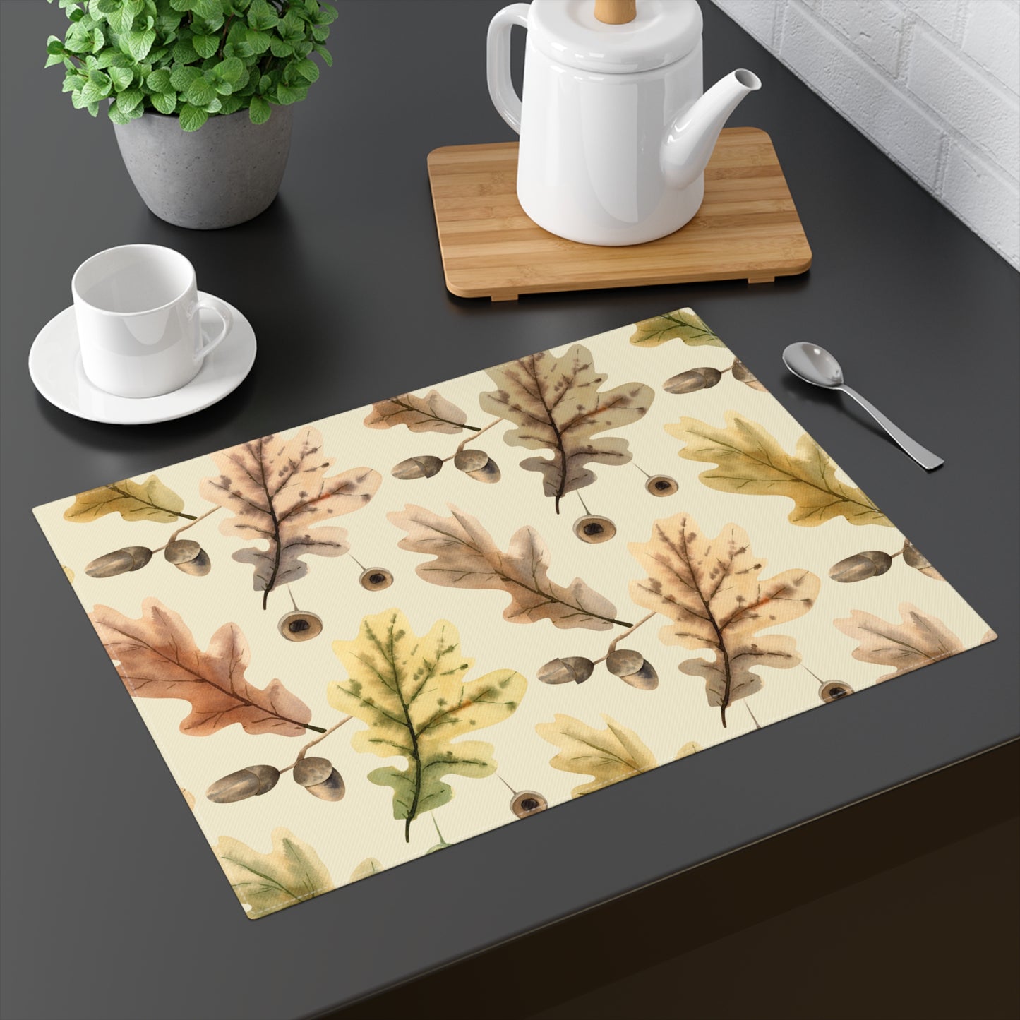 Oak Leaves Placemat - 18" × 14" Cotton Twill - 1 count - Thanksgiving / Fall Placemats