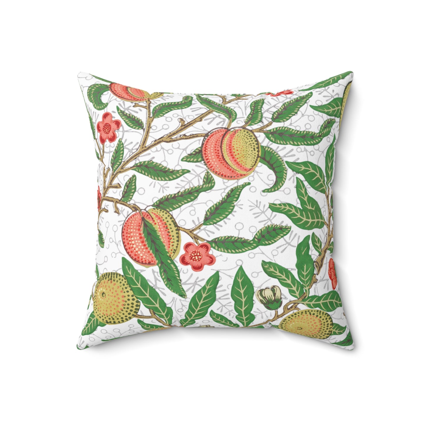 Lemon Verbena Printed Square Pillow Cover with Insert - Multiple Sizes (14"x14", 16"x16", 18"x18", 20"x20"), Includes insert and zipper closure