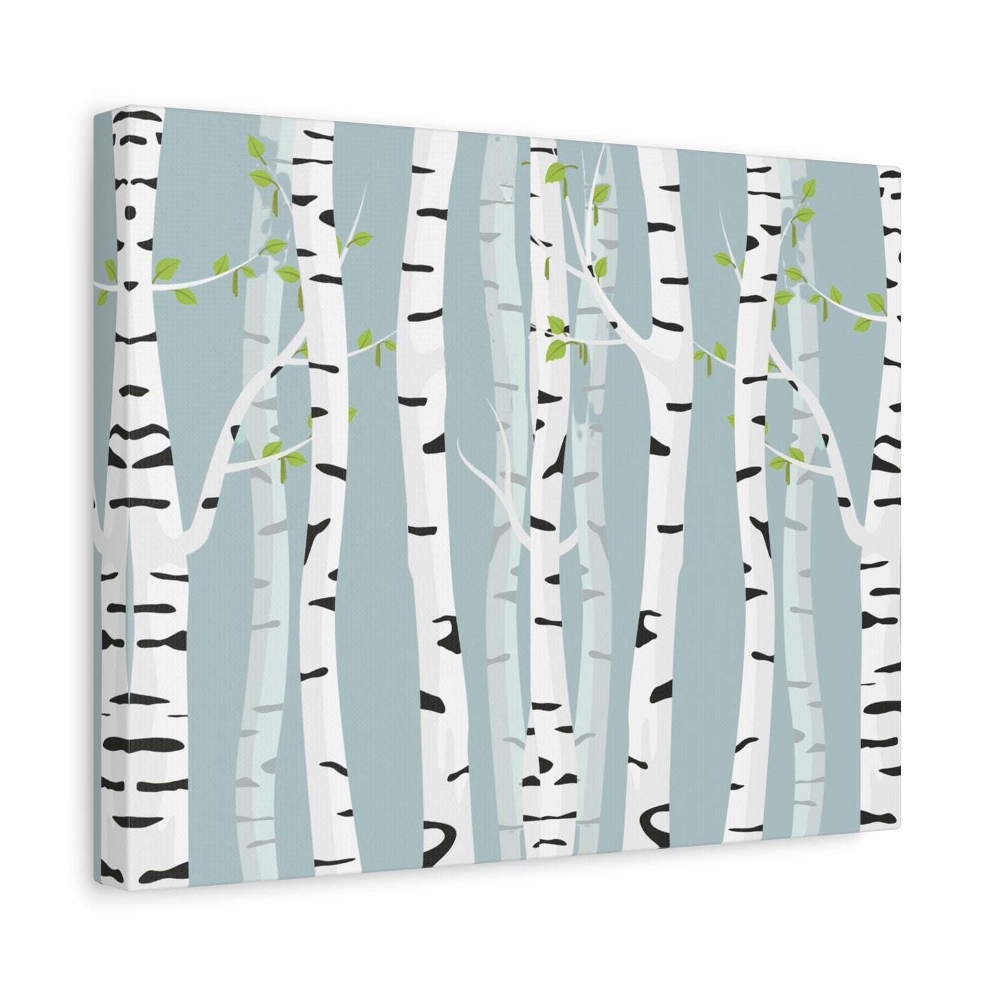 White Birch Canvas Art Print - Multiple Sizing Options