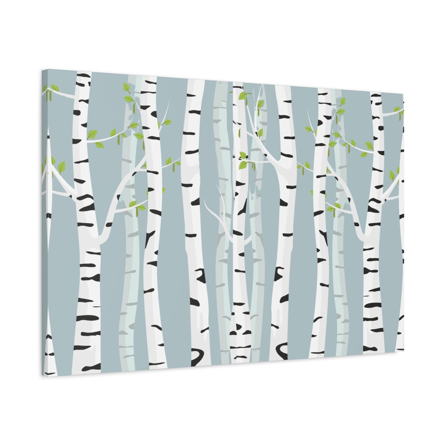 White Birch Canvas Art Print - Multiple Sizing Options