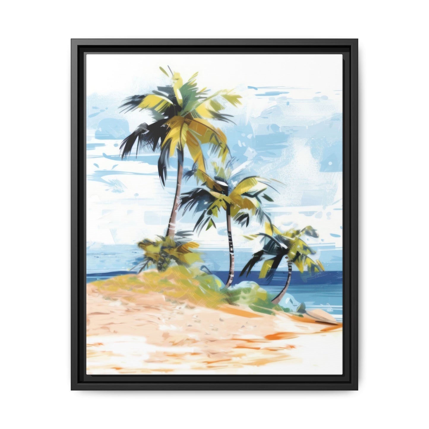 Tropical Retreat Framed Matte Canvas Art - Multiple Frame Colors & Size Options