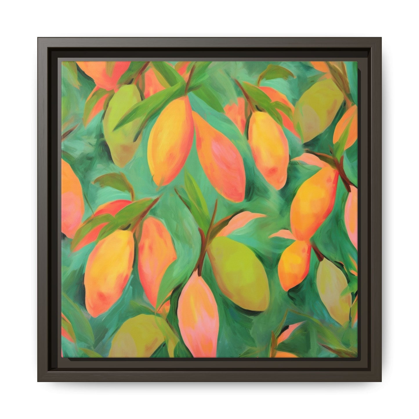 Mangoes Framed Matte Canvas Art - Multiple Frame Color & Size Options