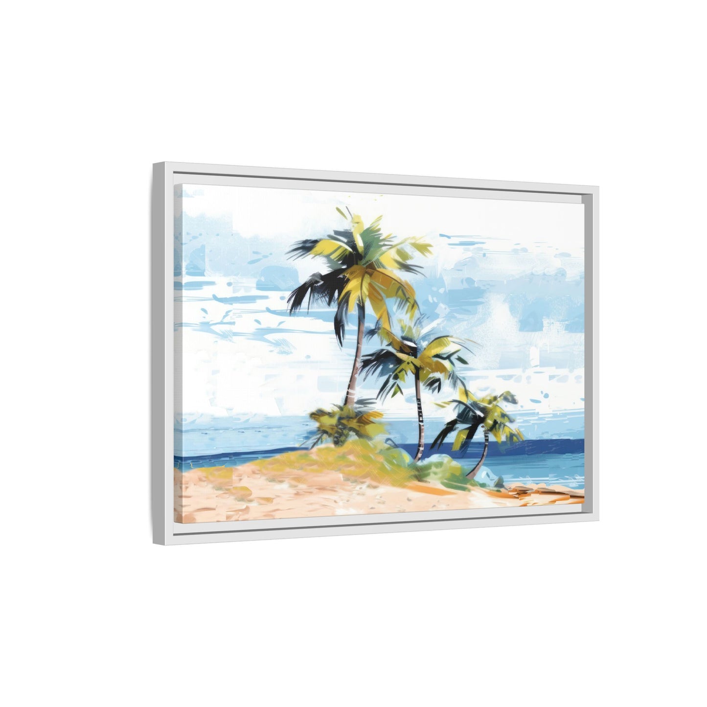 Tropical Retreat Framed Matte Canvas Art - Multiple Frame Colors & Size Options