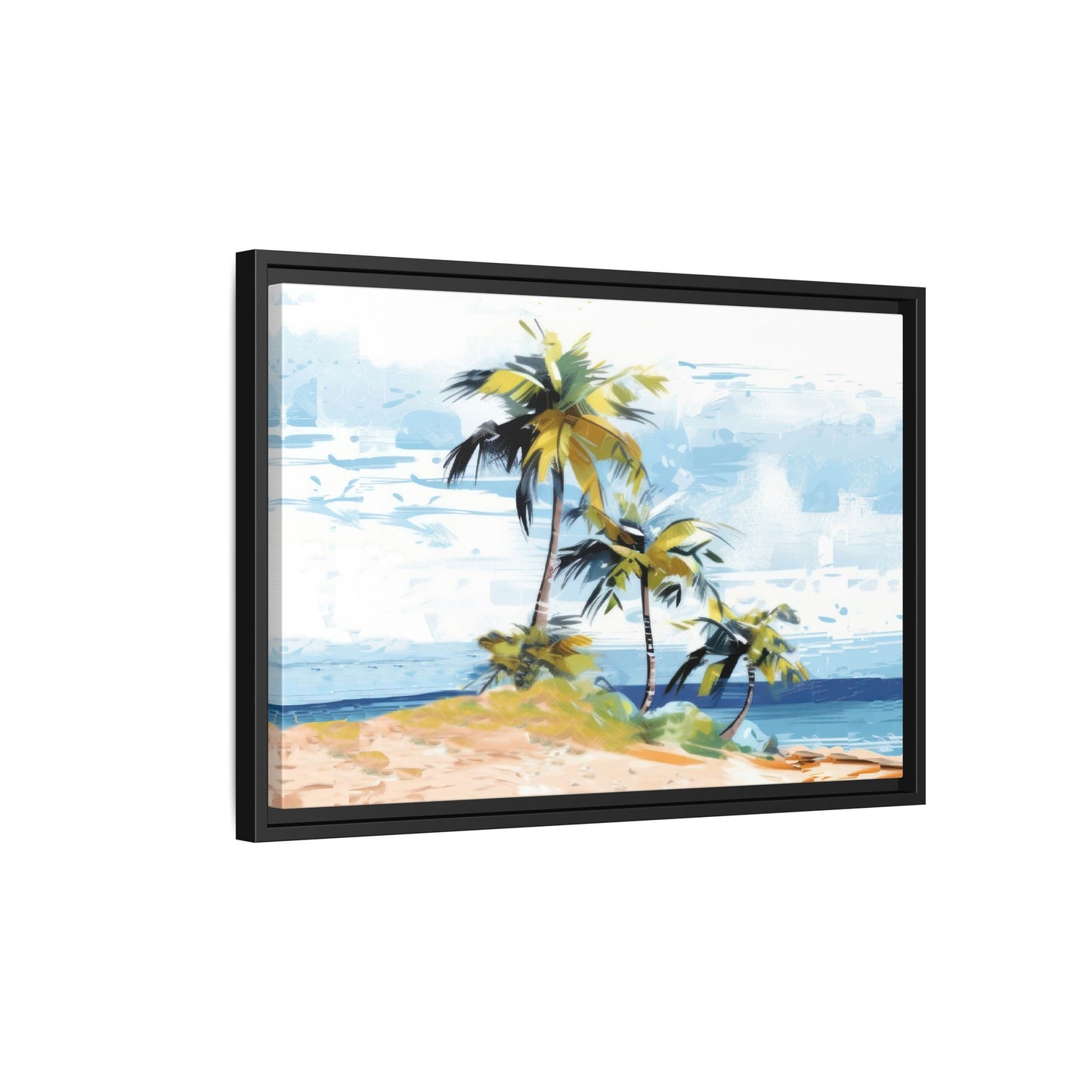 Tropical Retreat Framed Matte Canvas Art - Multiple Frame Colors & Size Options