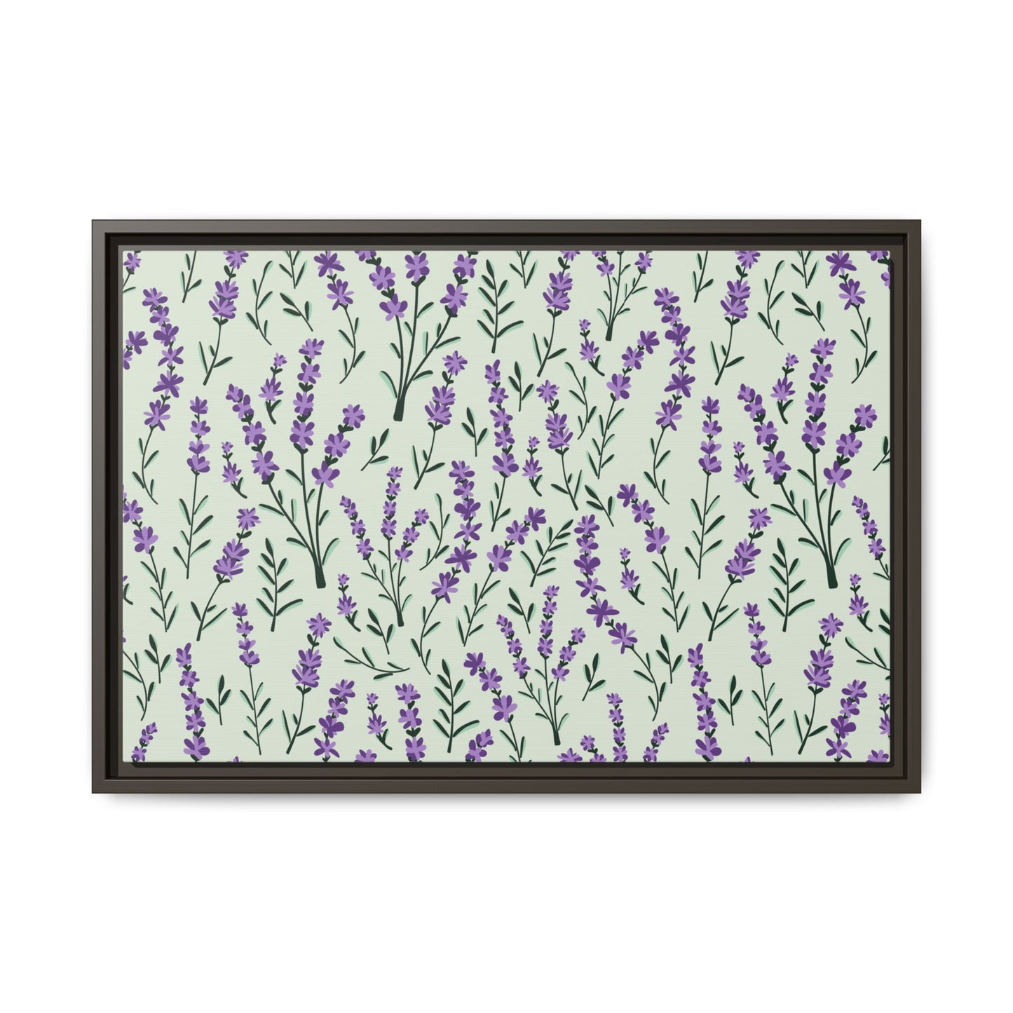 Lavender Sage Framed Matte Canvas Art - Multiple Frame Color & Size Options