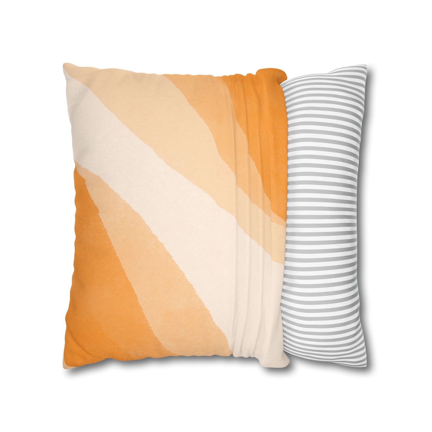 Orange Creamsicle Printed Square Pillow Cover (no insert) - Multiple Sizes (14"x14", 16"x16", 18"x18", 20"x20"), Includes zipper closure