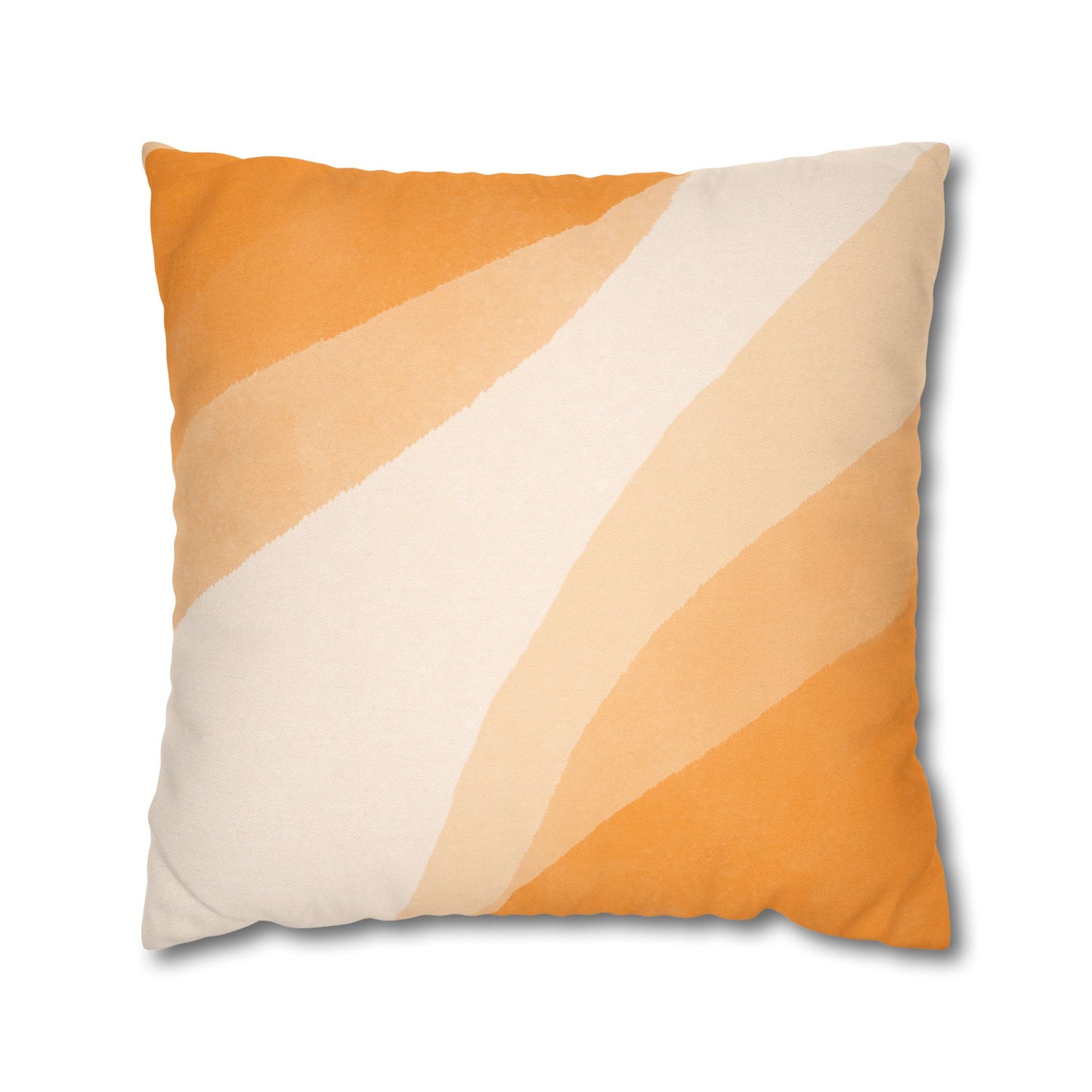 Orange Creamsicle Printed Square Pillow Cover (no insert) - Multiple Sizes (14"x14", 16"x16", 18"x18", 20"x20"), Includes zipper closure