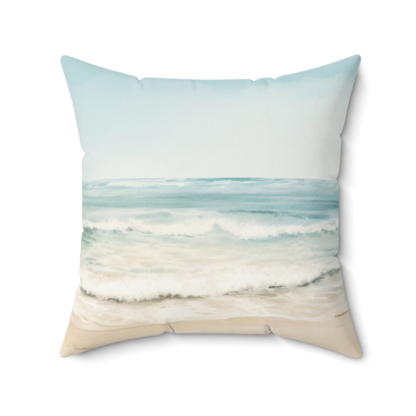 Ocean Breeze Printed Square Pillow Cover with Insert - Multiple Sizes (14"x14", 16"x16", 18"x18", 20"x20"), Includes insert and zipper closure