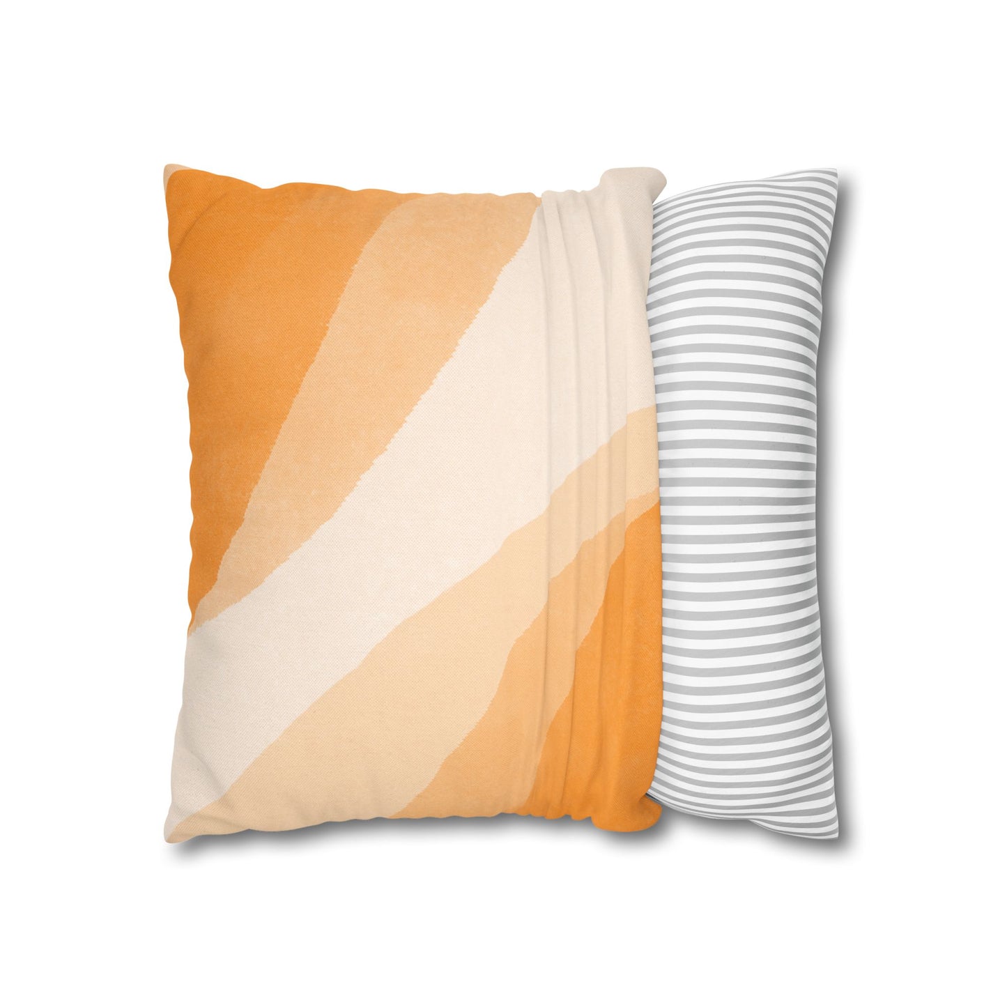 Orange Creamsicle Printed Square Pillow Cover (no insert) - Multiple Sizes (14"x14", 16"x16", 18"x18", 20"x20"), Includes zipper closure
