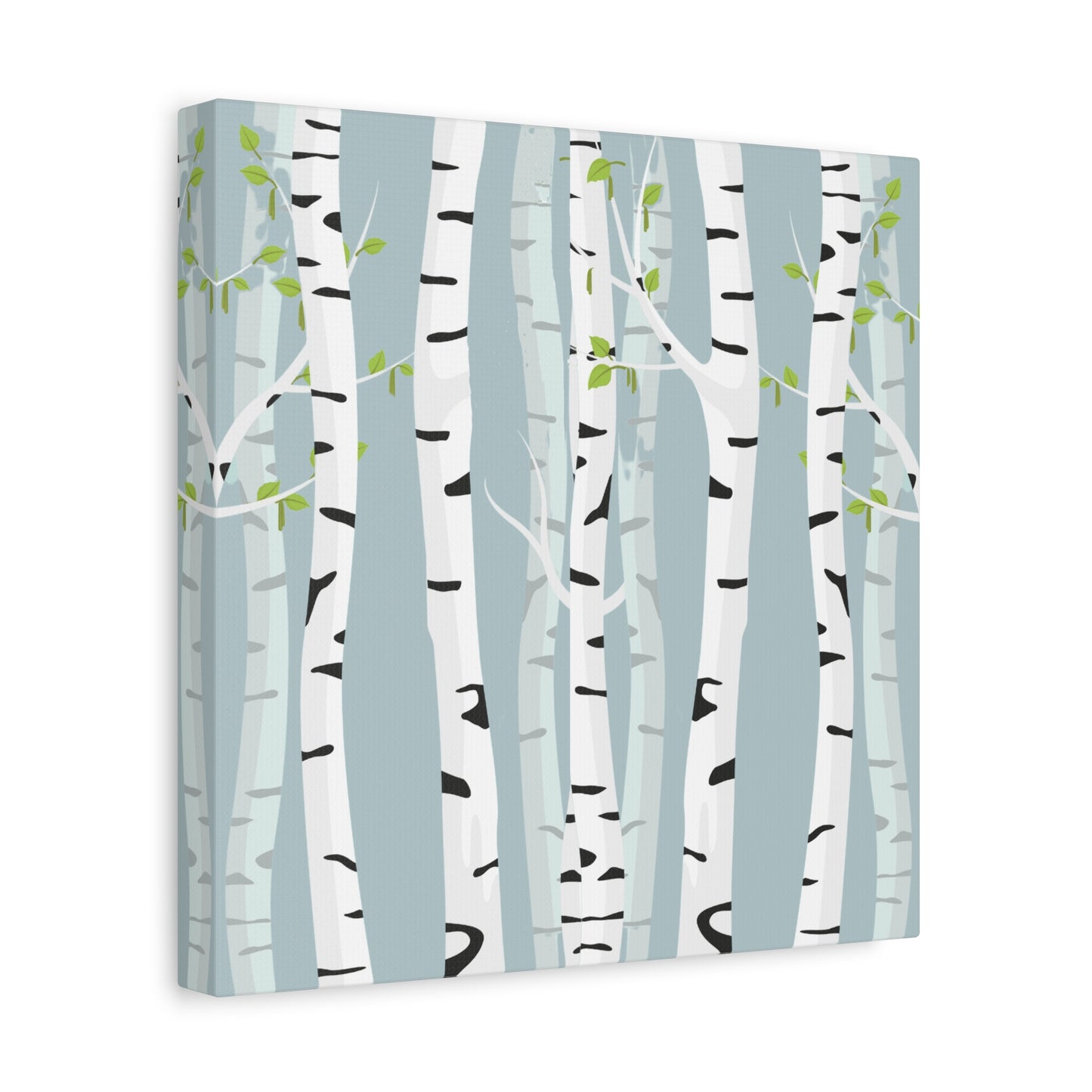 White Birch Canvas Art Print - Multiple Sizing Options