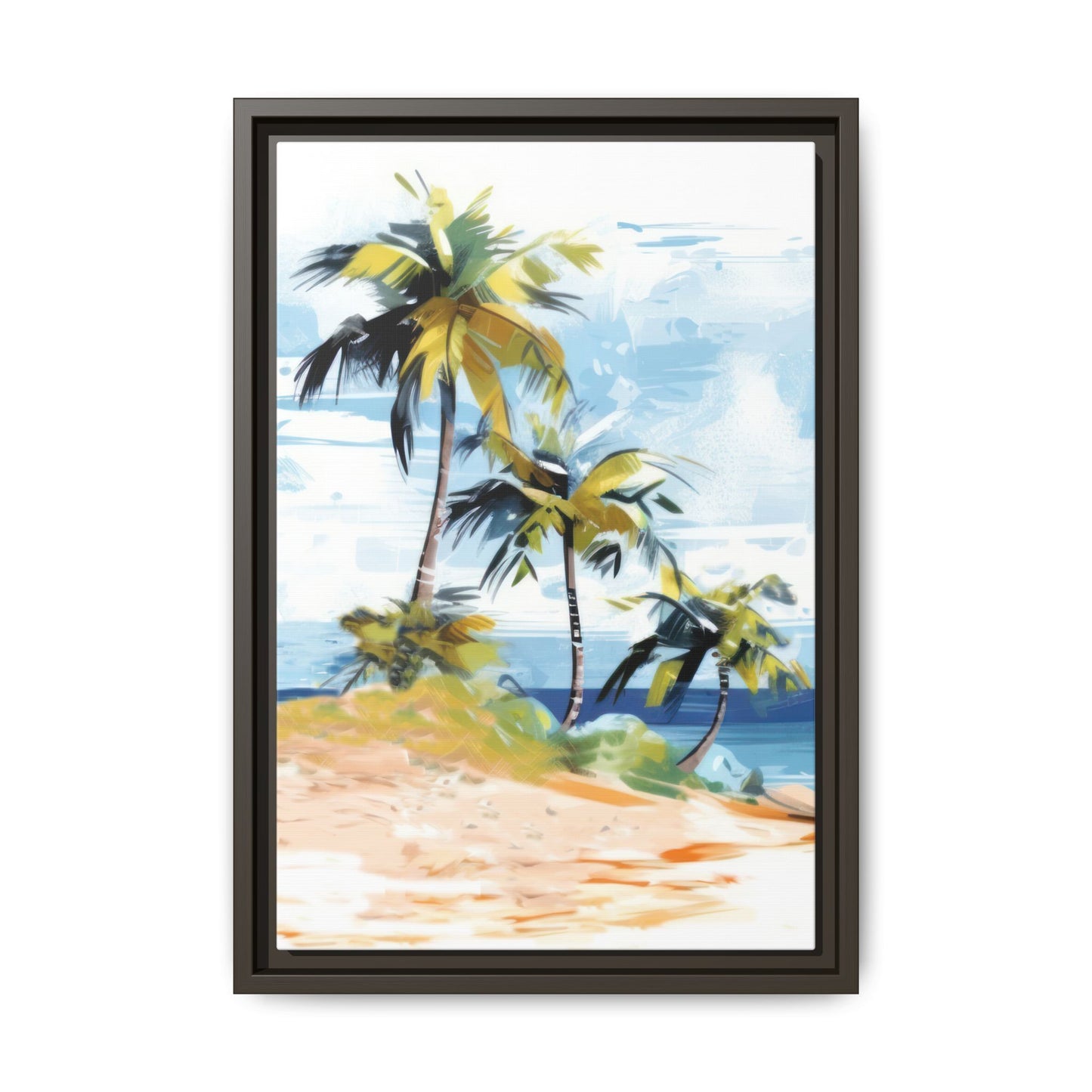 Tropical Retreat Framed Matte Canvas Art - Multiple Frame Colors & Size Options