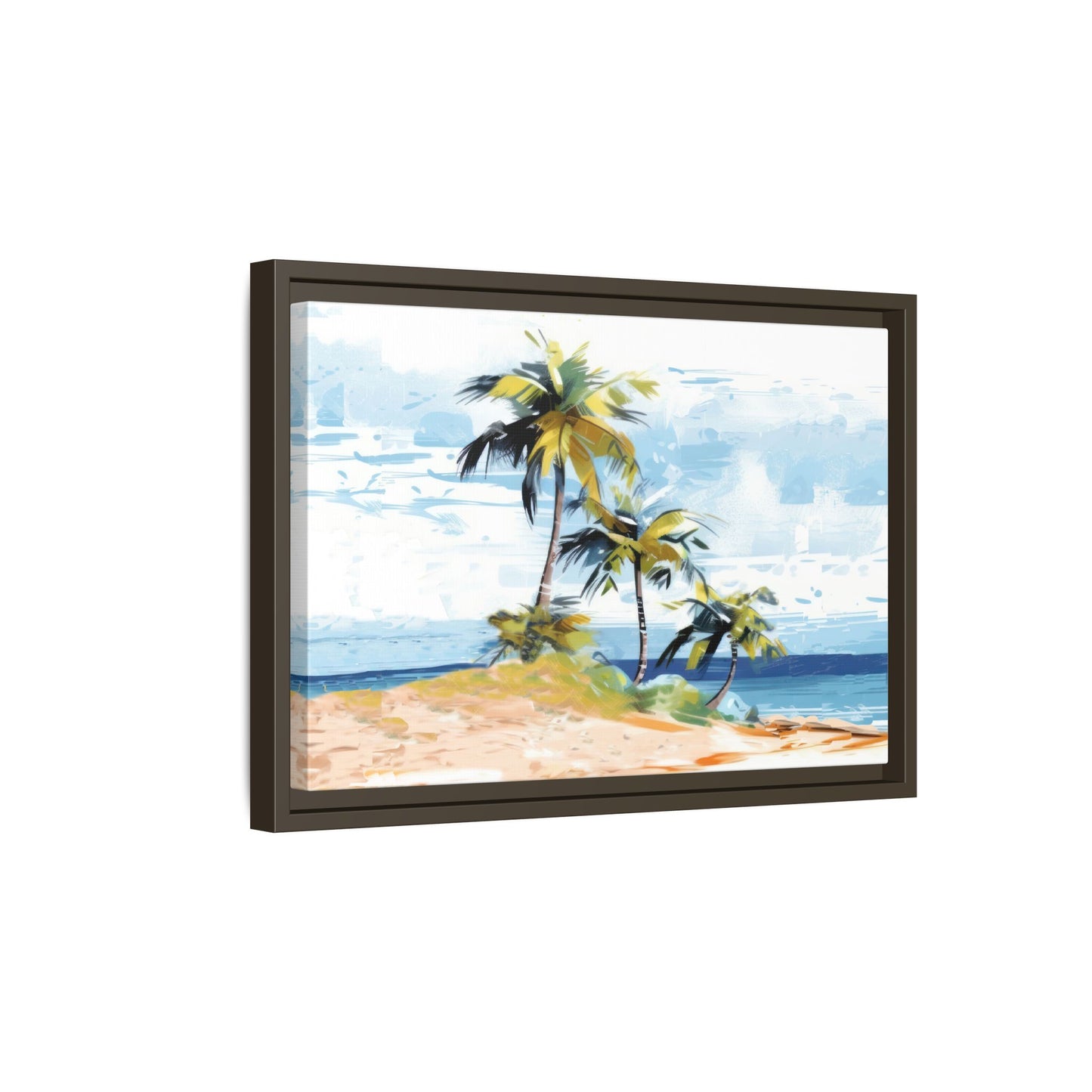 Tropical Retreat Framed Matte Canvas Art - Multiple Frame Colors & Size Options