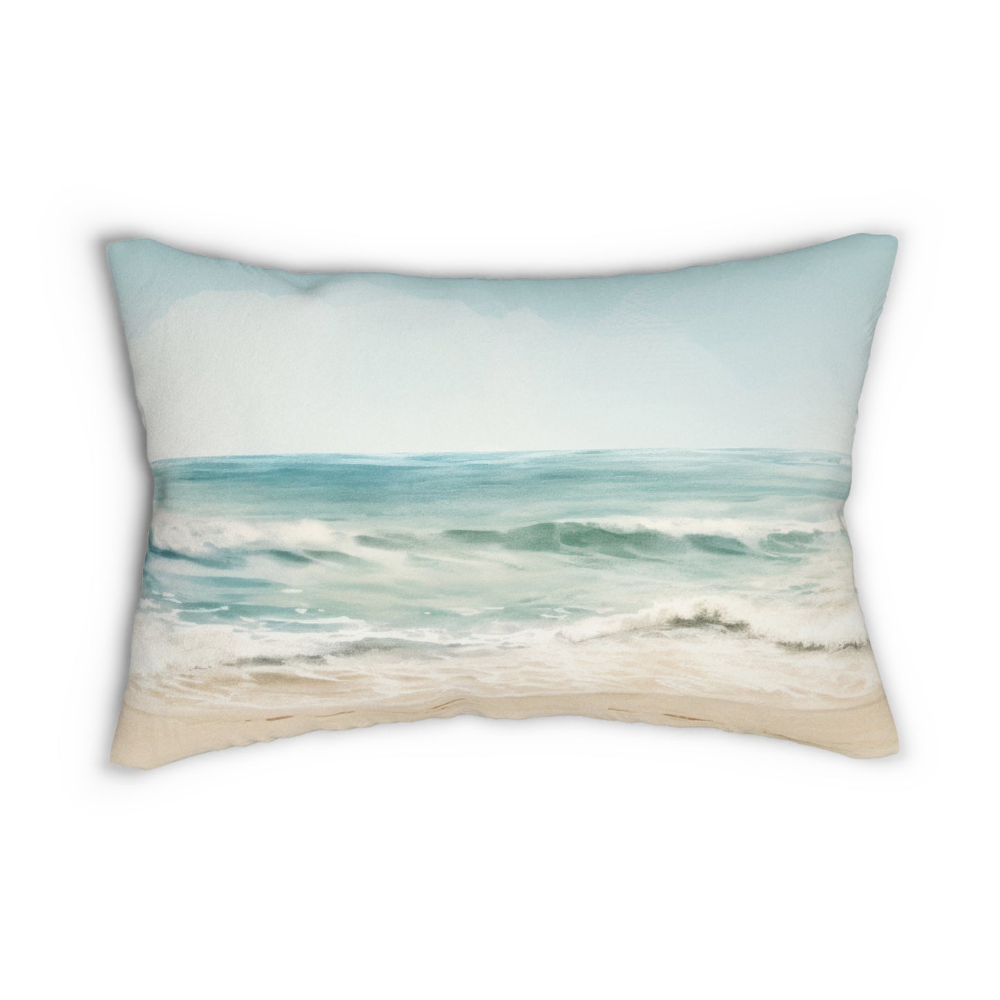 Ocean Breeze Printed Lumbar Pillow with Insert (20" x 14") - Includes insert and zipper closure